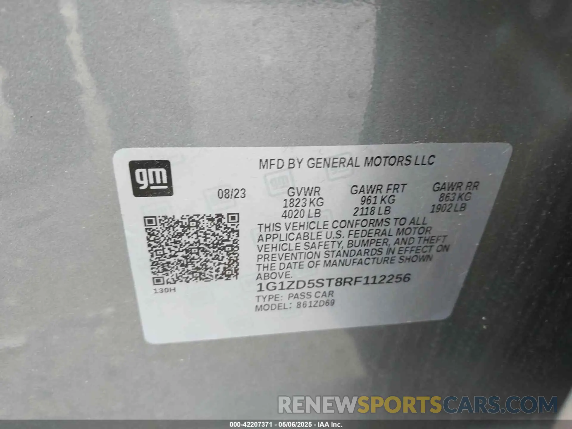 9 Photograph of a damaged car 1G1ZD5ST8RF112256 CHEVROLET MALIBU 2024