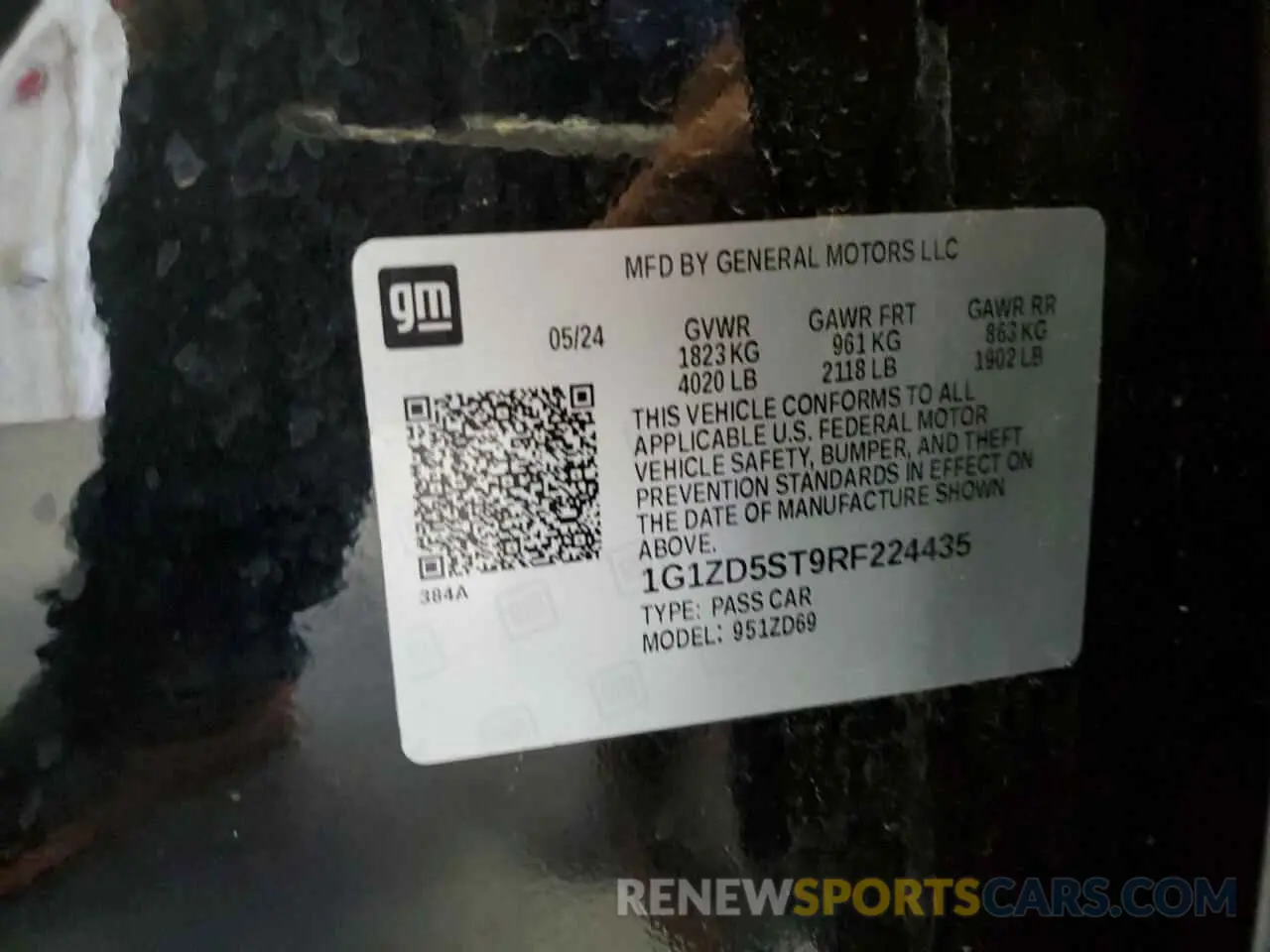 12 Photograph of a damaged car 1G1ZD5ST9RF224435 CHEVROLET MALIBU 2024