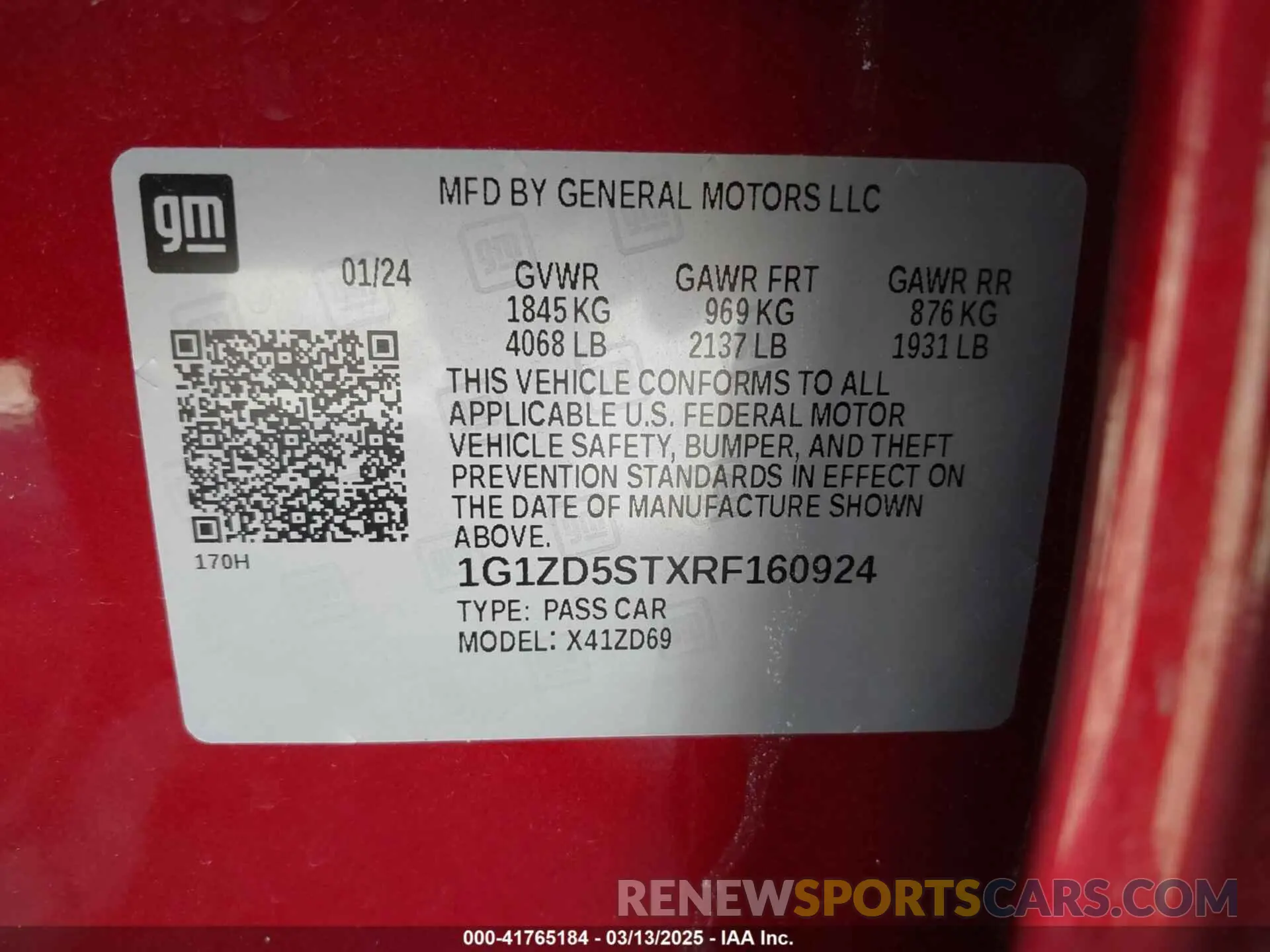9 Фотография поврежденного автомобиля 1G1ZD5STXRF160924 CHEVROLET MALIBU 2024