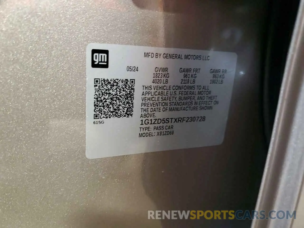13 Photograph of a damaged car 1G1ZD5STXRF230728 CHEVROLET MALIBU 2024