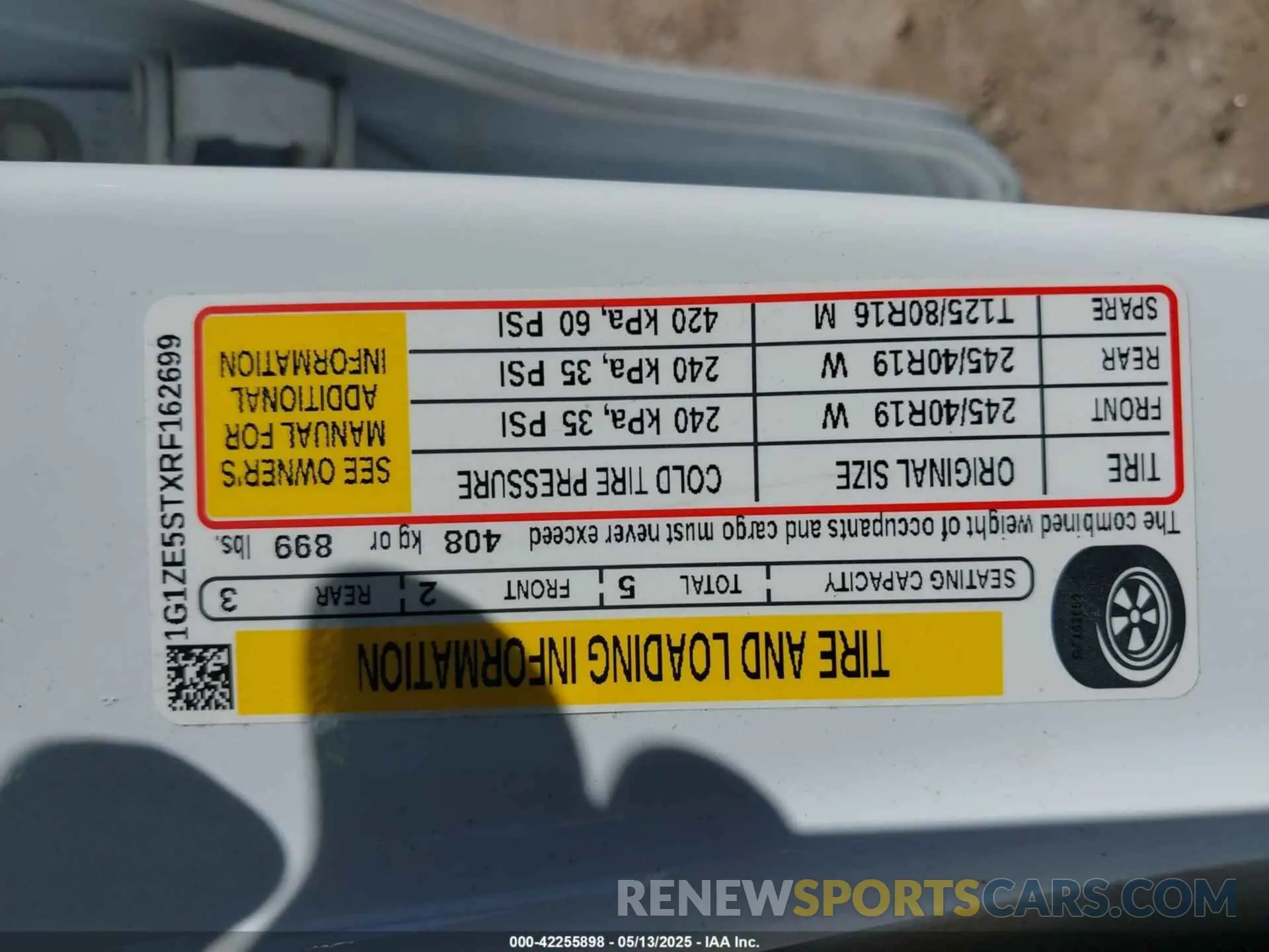 9 Photograph of a damaged car 1G1ZE5STXRF162699 CHEVROLET MALIBU 2024