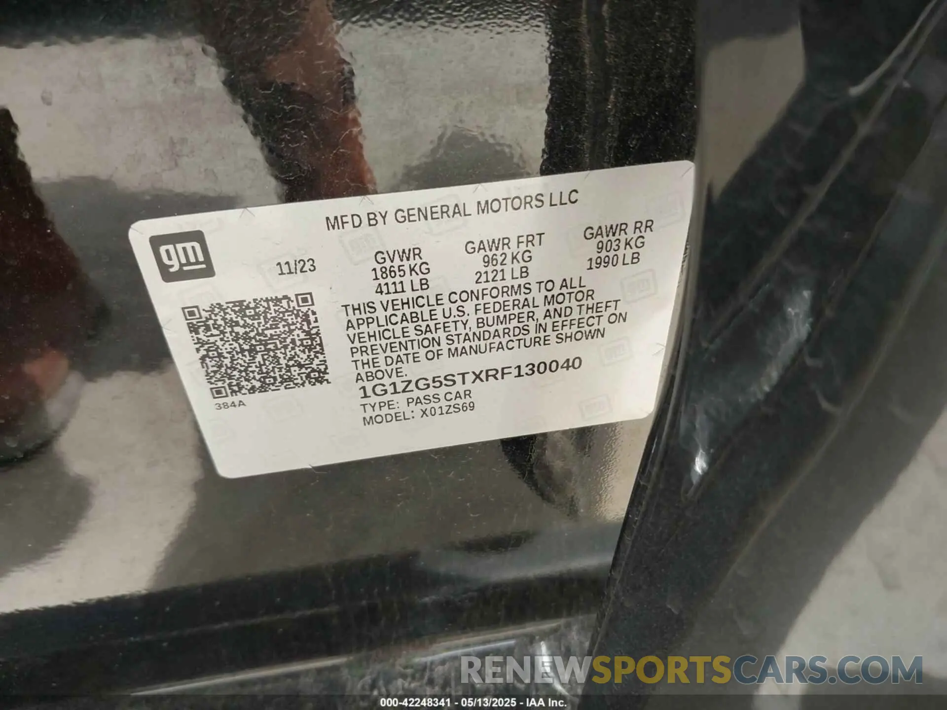 9 Photograph of a damaged car 1G1ZG5STXRF130040 CHEVROLET MALIBU 2024