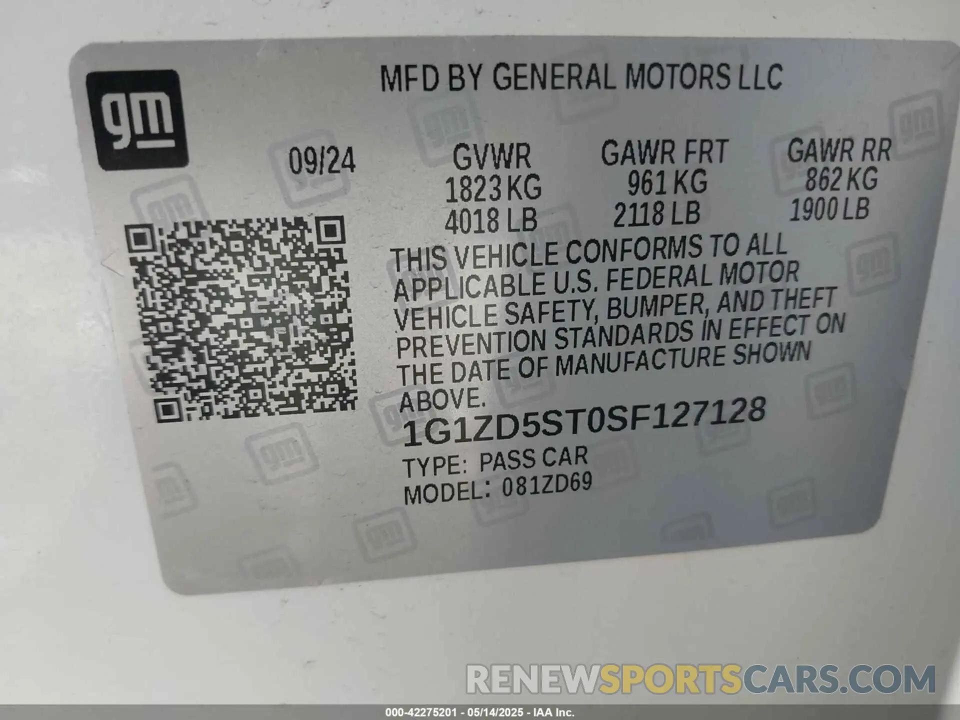 9 Фотография поврежденного автомобиля 1G1ZD5ST0SF127128 CHEVROLET MALIBU 2025