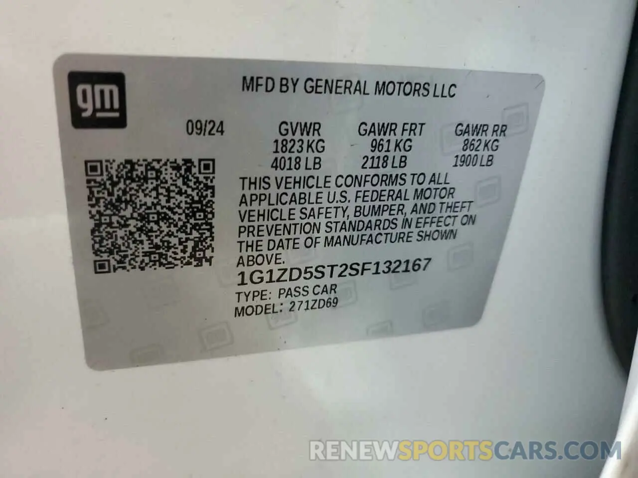 12 Photograph of a damaged car 1G1ZD5ST2SF132167 CHEVROLET MALIBU 2025