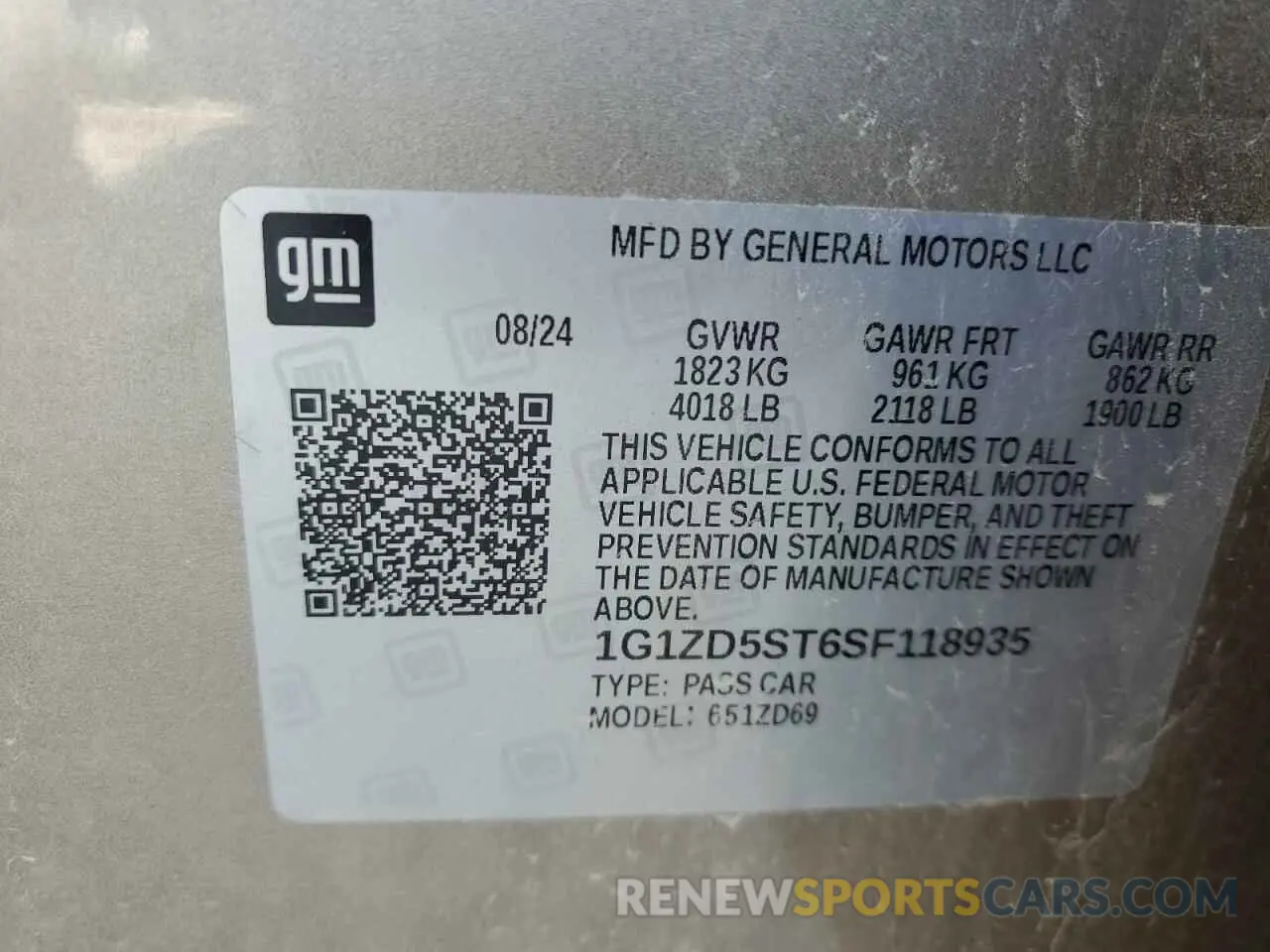 13 Фотография поврежденного автомобиля 1G1ZD5ST6SF118935 CHEVROLET MALIBU 2025