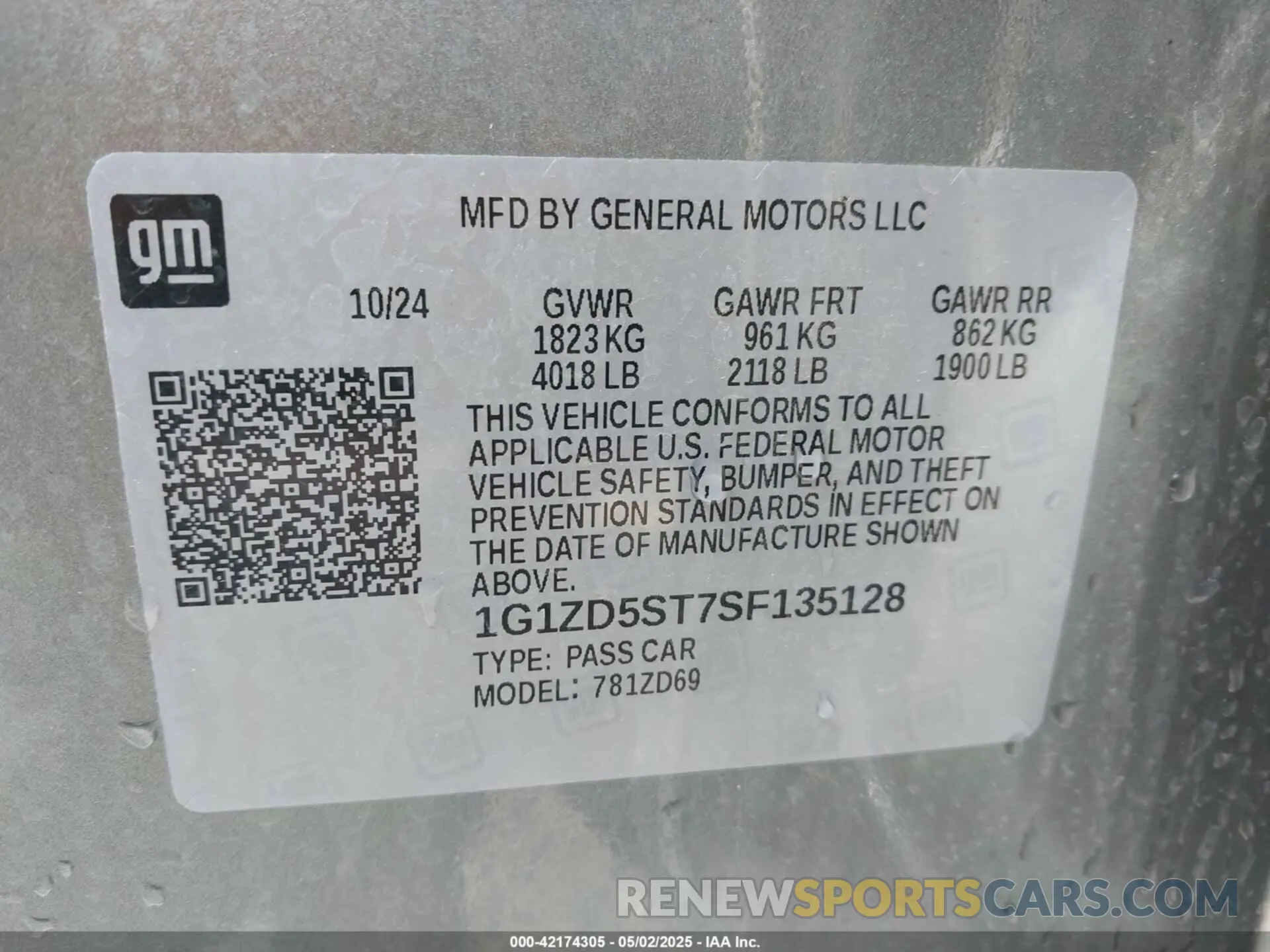 9 Фотография поврежденного автомобиля 1G1ZD5ST7SF135128 CHEVROLET MALIBU 2025