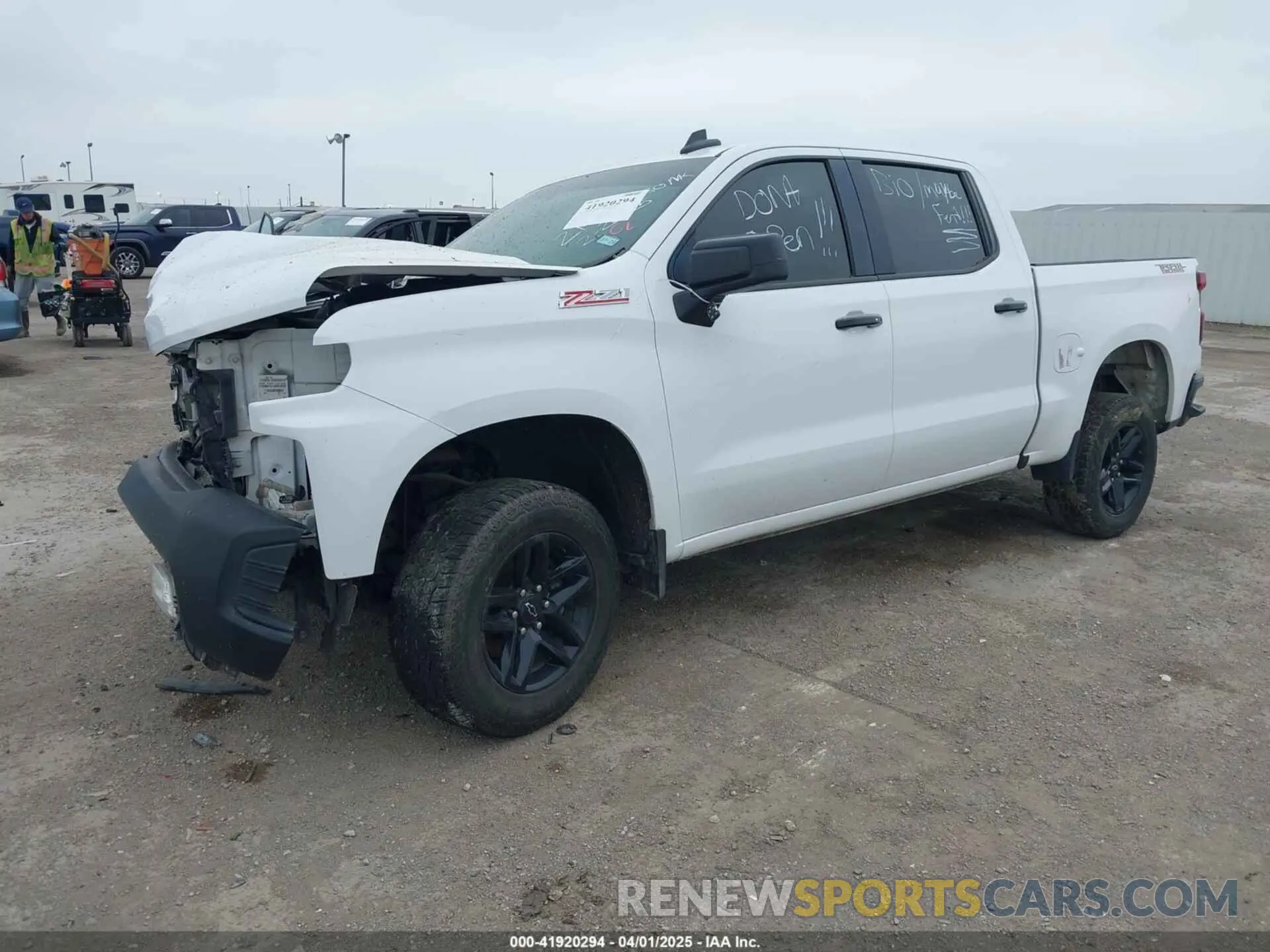 2 Photograph of a damaged car 1GCPYFEDXKZ371347 CHEVROLET SILVERADO 1500 2019