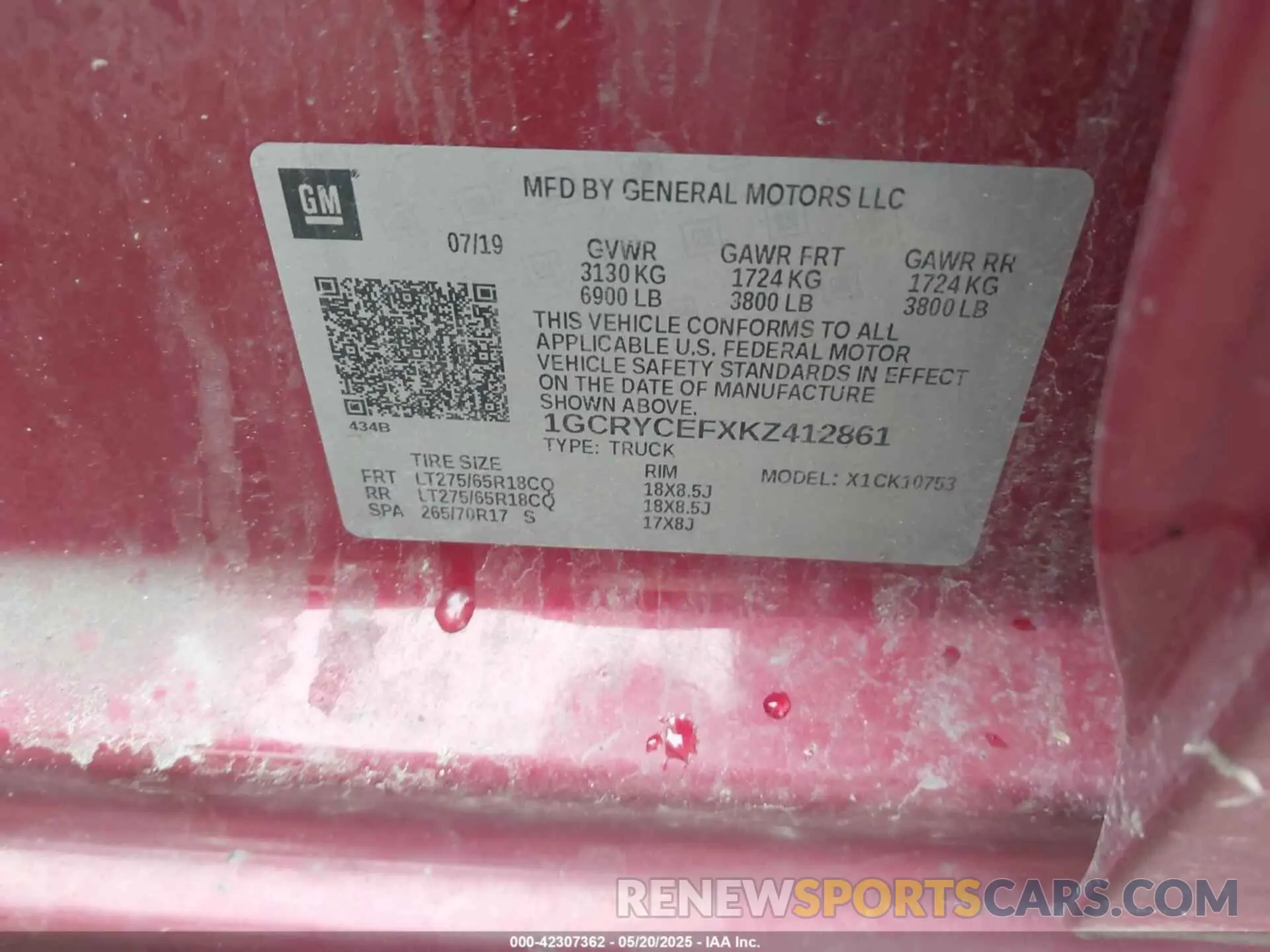 9 Photograph of a damaged car 1GCRYCEFXKZ412861 CHEVROLET SILVERADO 1500 2019