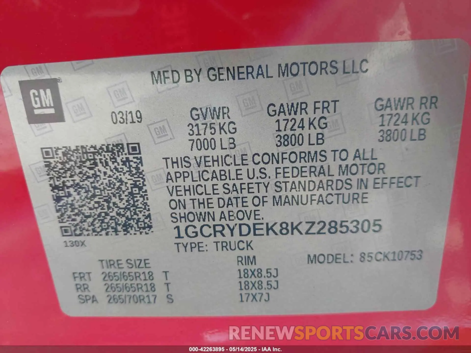 9 Photograph of a damaged car 1GCRYDEK8KZ285305 CHEVROLET SILVERADO 1500 2019