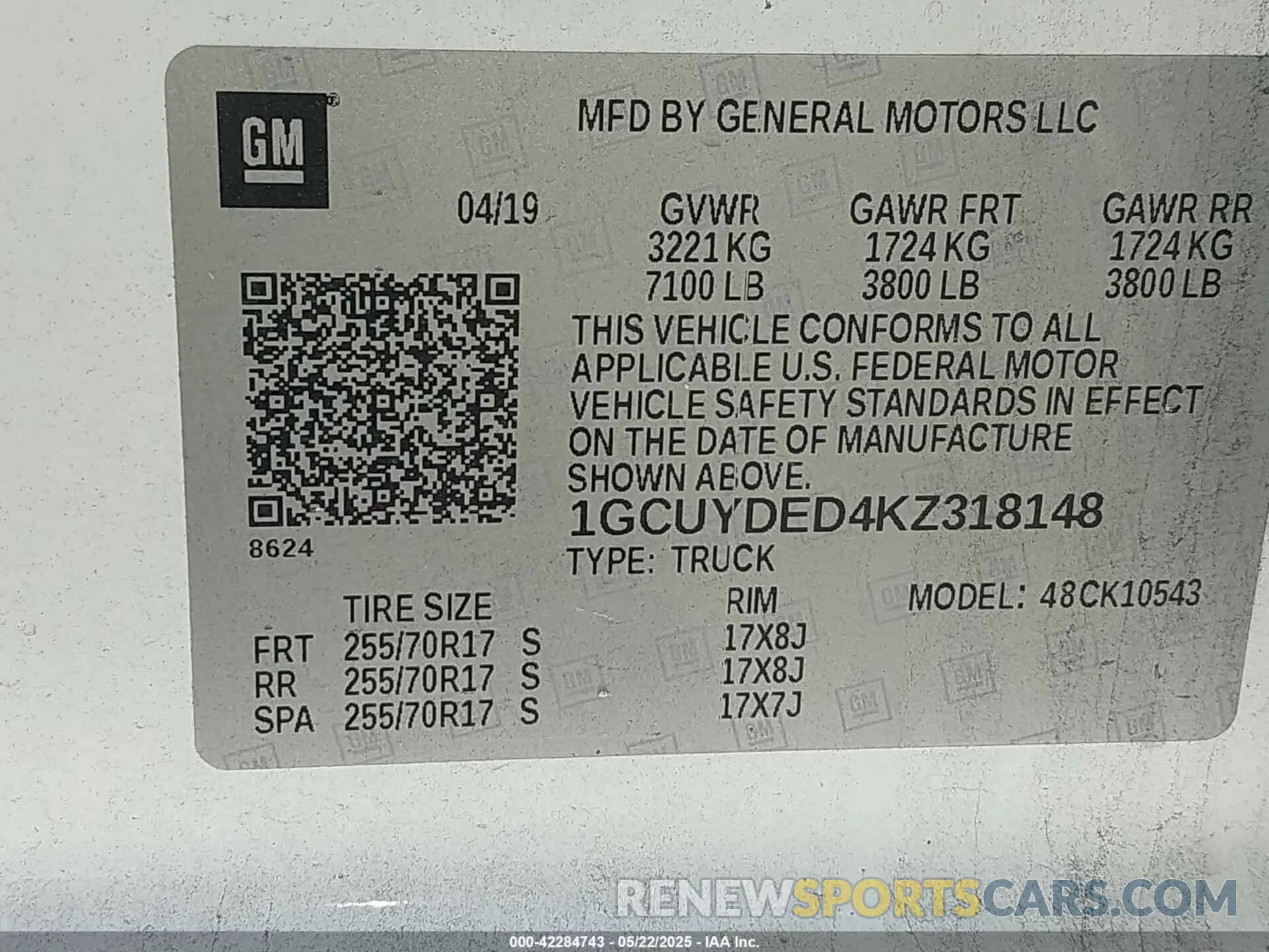 9 Фотография поврежденного автомобиля 1GCUYDED4KZ318148 CHEVROLET SILVERADO 1500 2019
