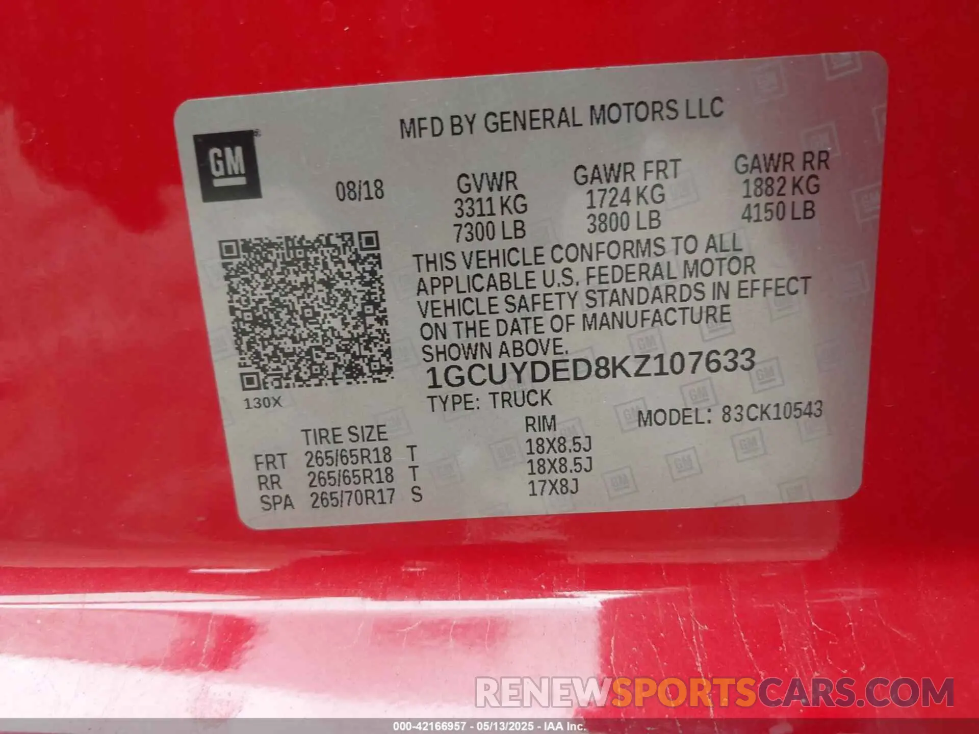 9 Photograph of a damaged car 1GCUYDED8KZ107633 CHEVROLET SILVERADO 1500 2019