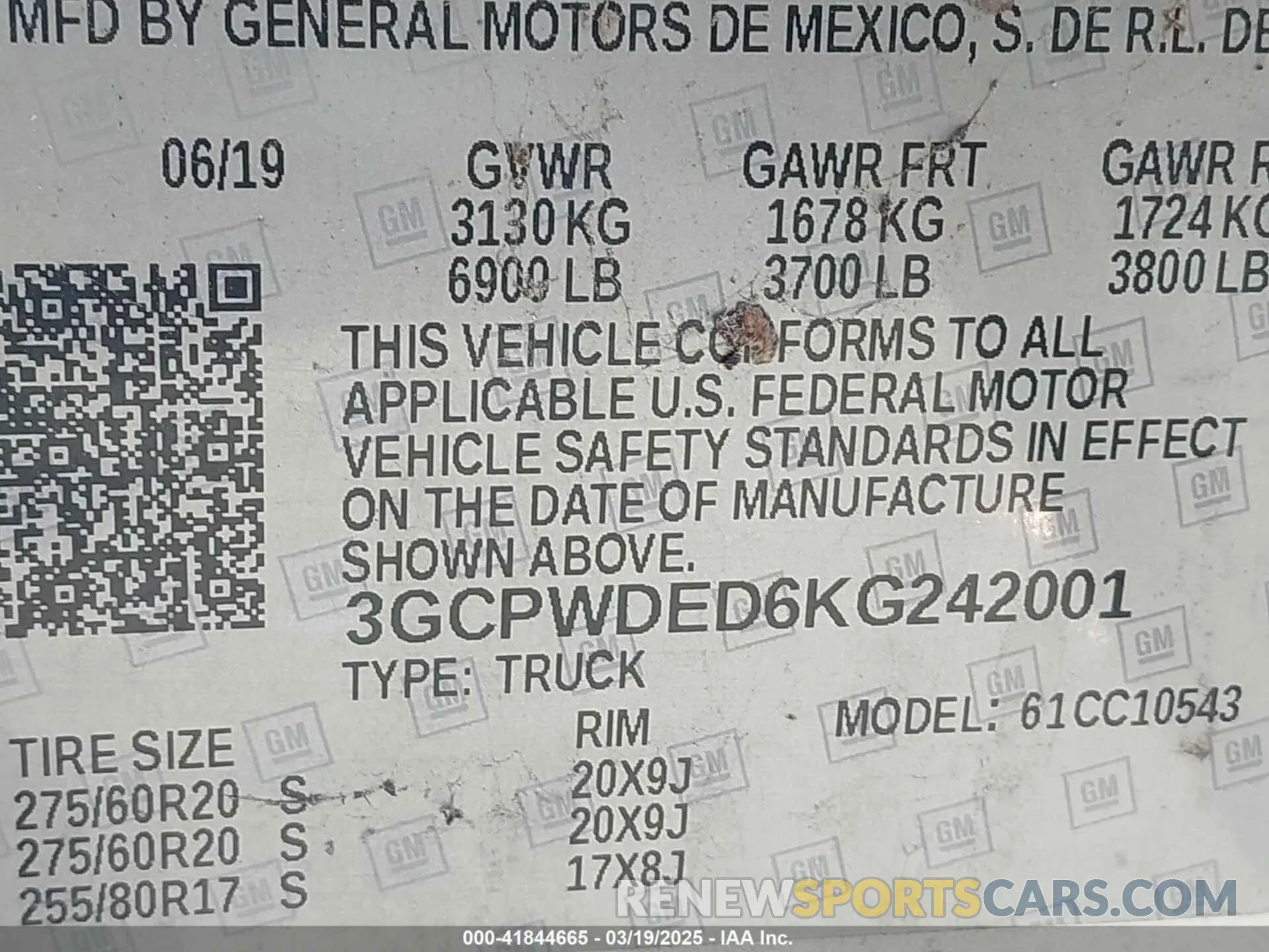 9 Photograph of a damaged car 3GCPWDED6KG242001 CHEVROLET SILVERADO 1500 2019