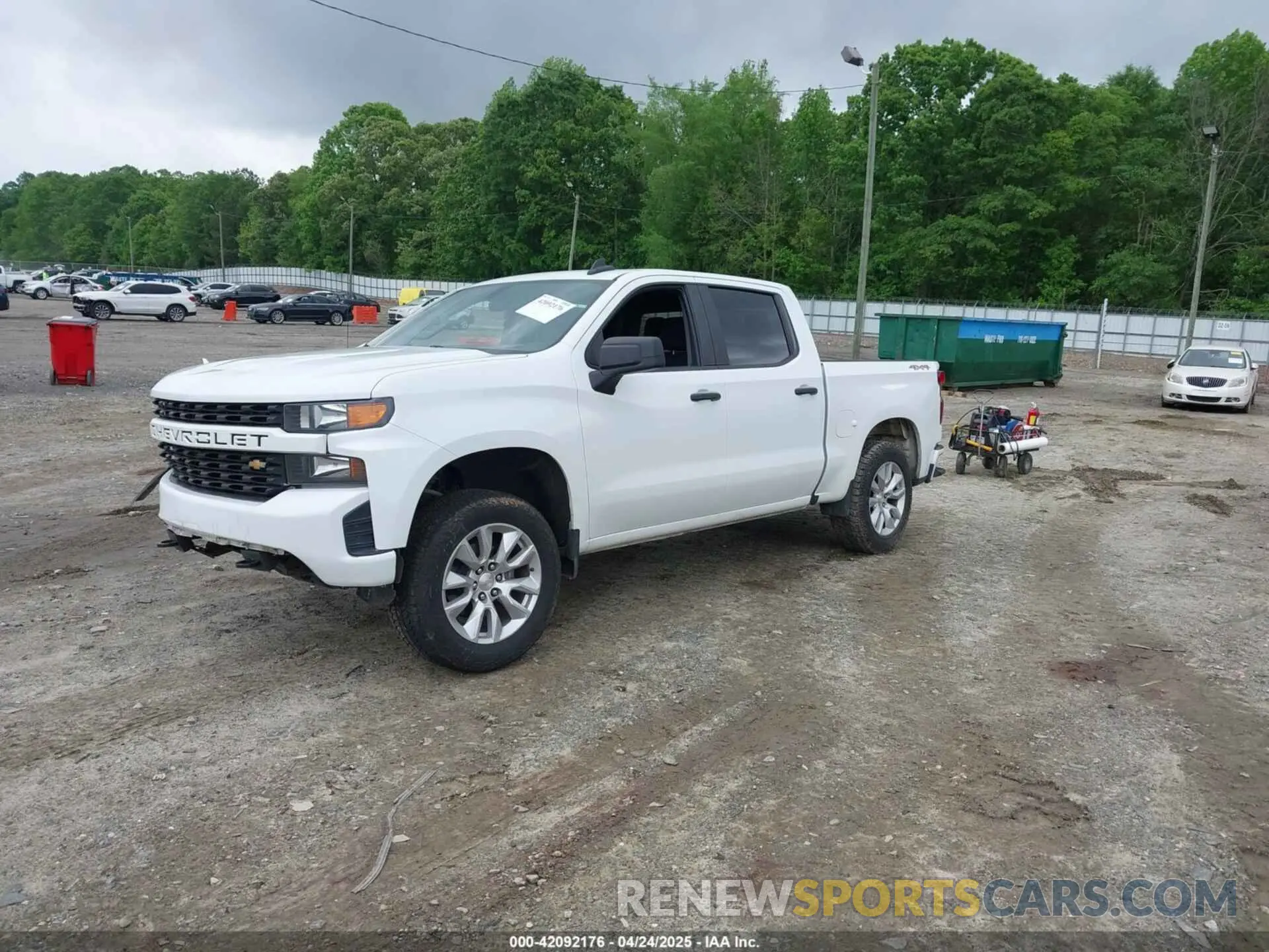 2 Photograph of a damaged car 1GCPYBEH1LZ267892 CHEVROLET SILVERADO 1500 2020