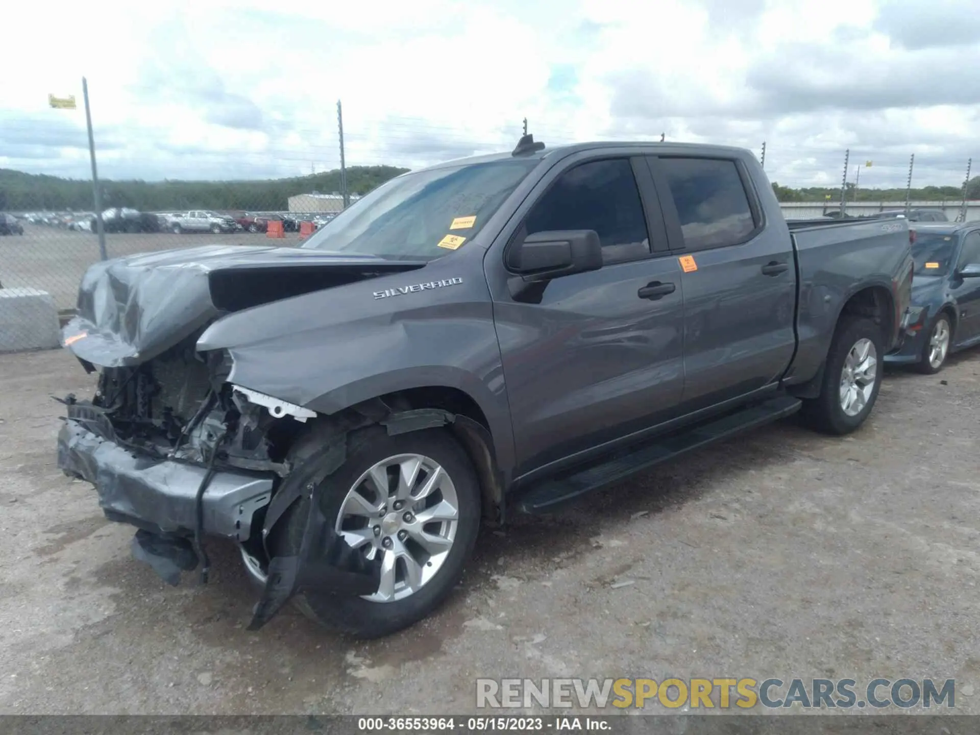 2 Photograph of a damaged car 1GCPYBEH4LZ233803 CHEVROLET SILVERADO 1500 2020