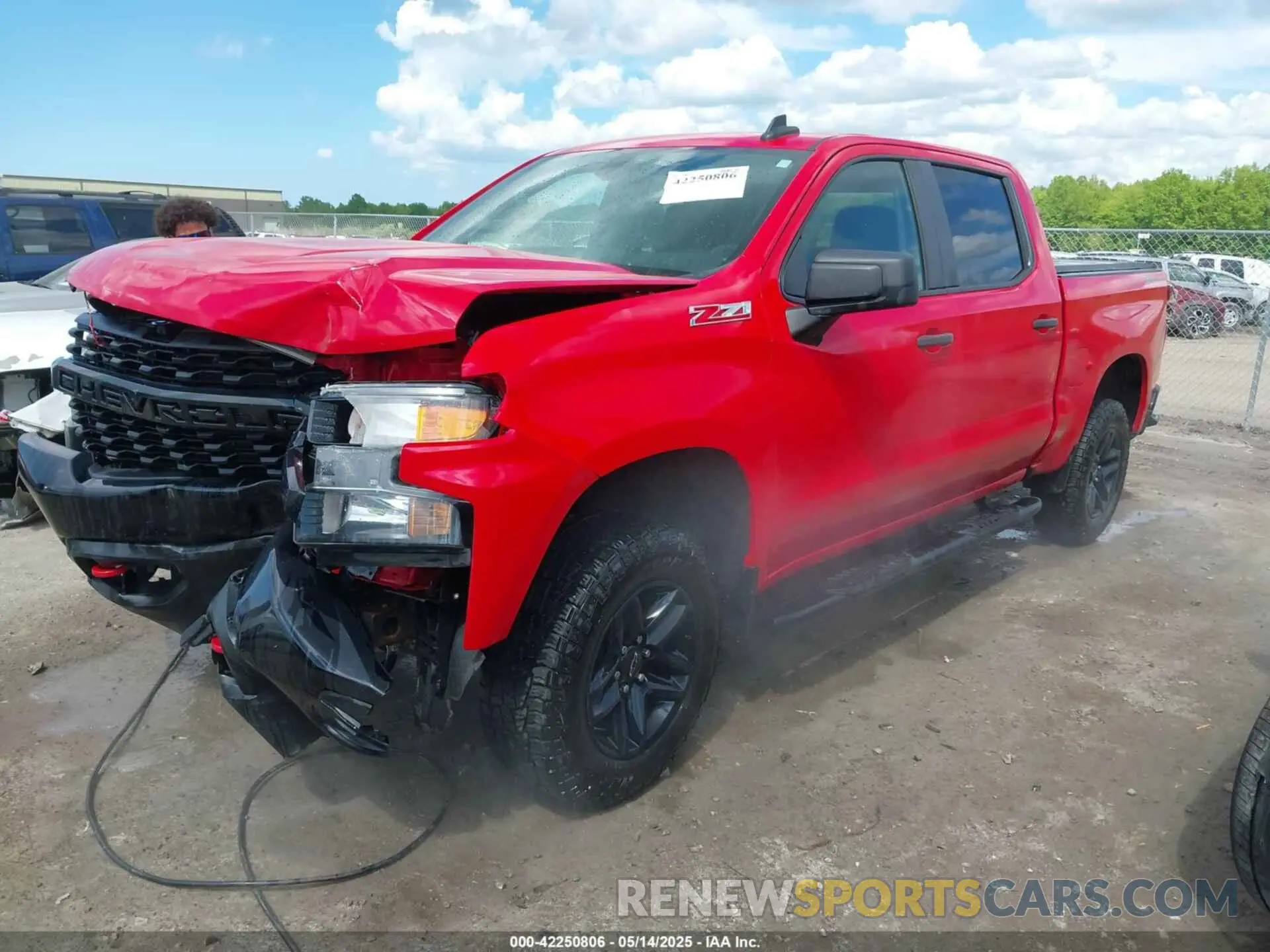 2 Photograph of a damaged car 1GCPYCEH0LZ139309 CHEVROLET SILVERADO 1500 2020