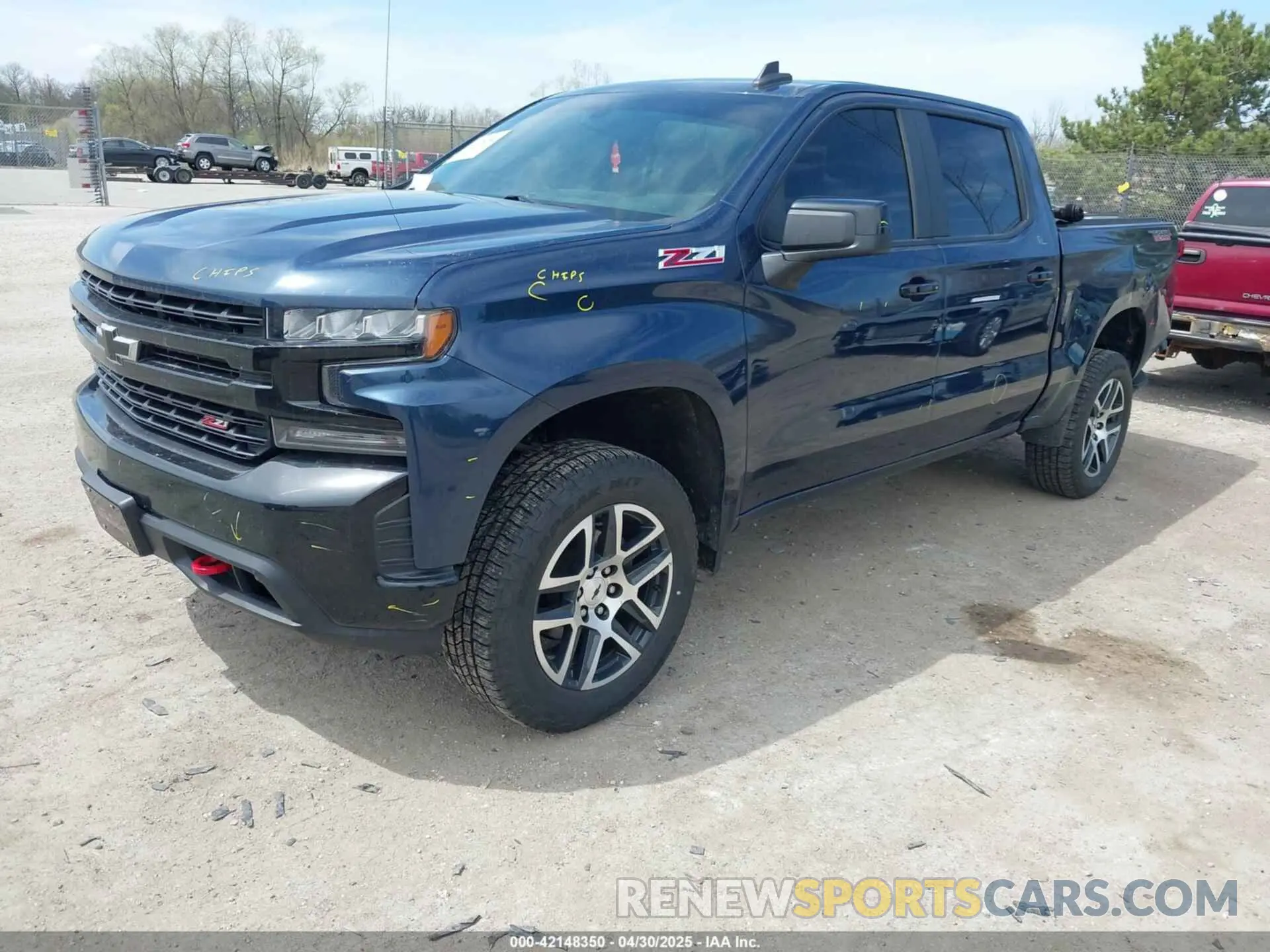 2 Photograph of a damaged car 1GCPYFED5LZ286420 CHEVROLET SILVERADO 1500 2020