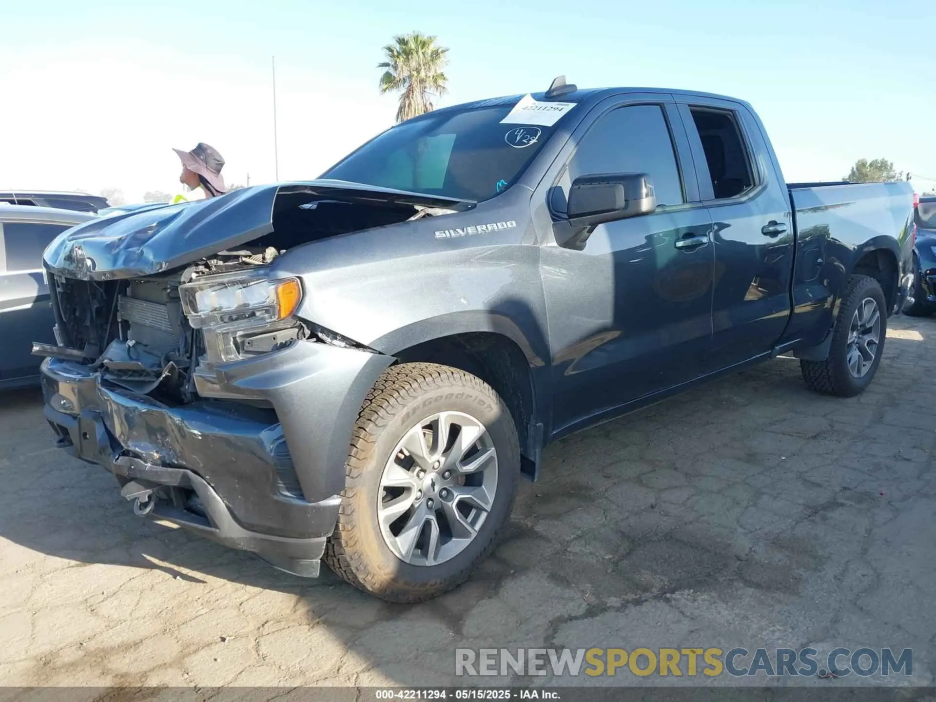 2 Photograph of a damaged car 1GCRWDED1LZ351833 CHEVROLET SILVERADO 1500 2020