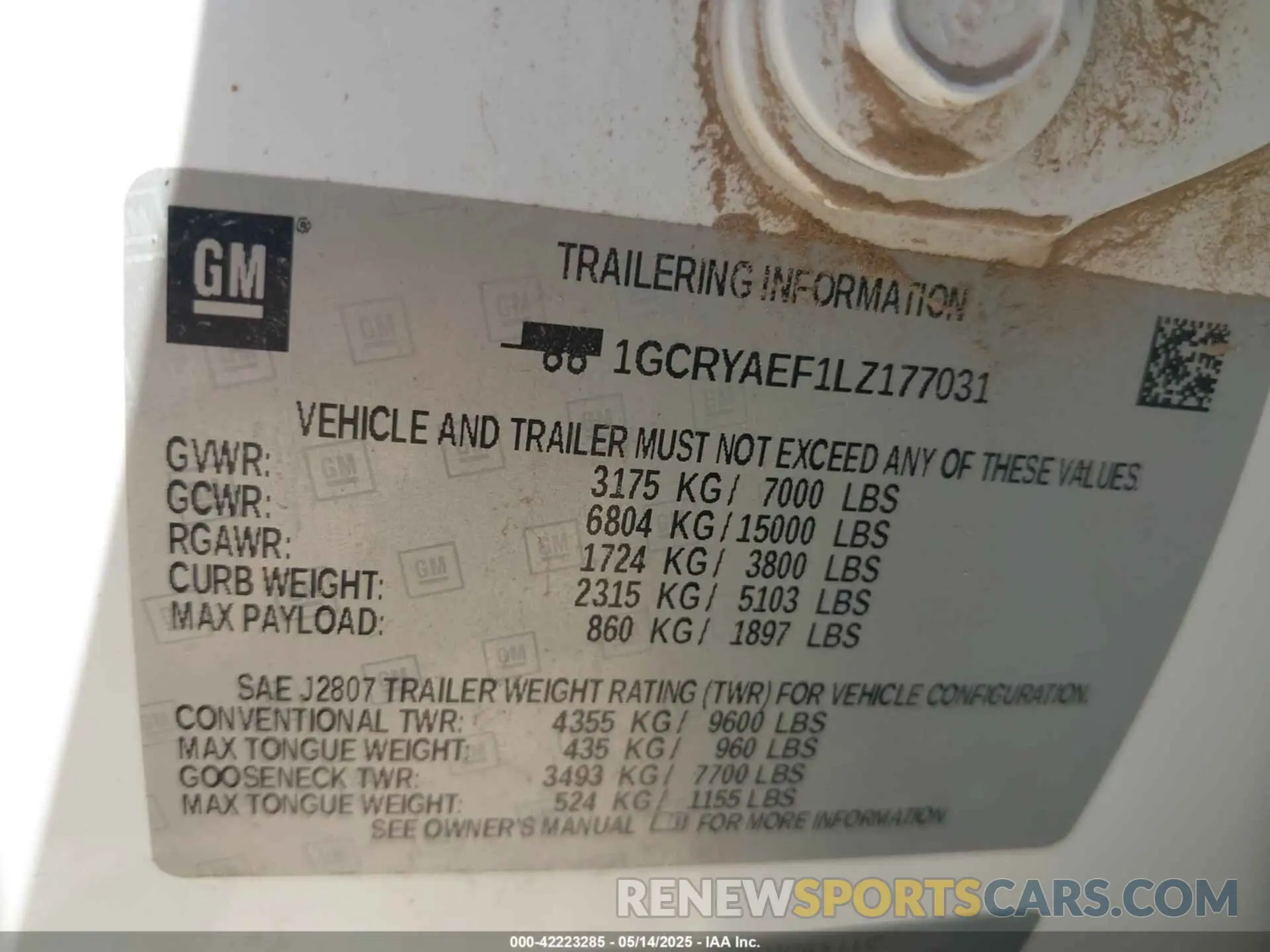 9 Фотография поврежденного автомобиля 1GCRYAEF1LZ177031 CHEVROLET SILVERADO 1500 2020