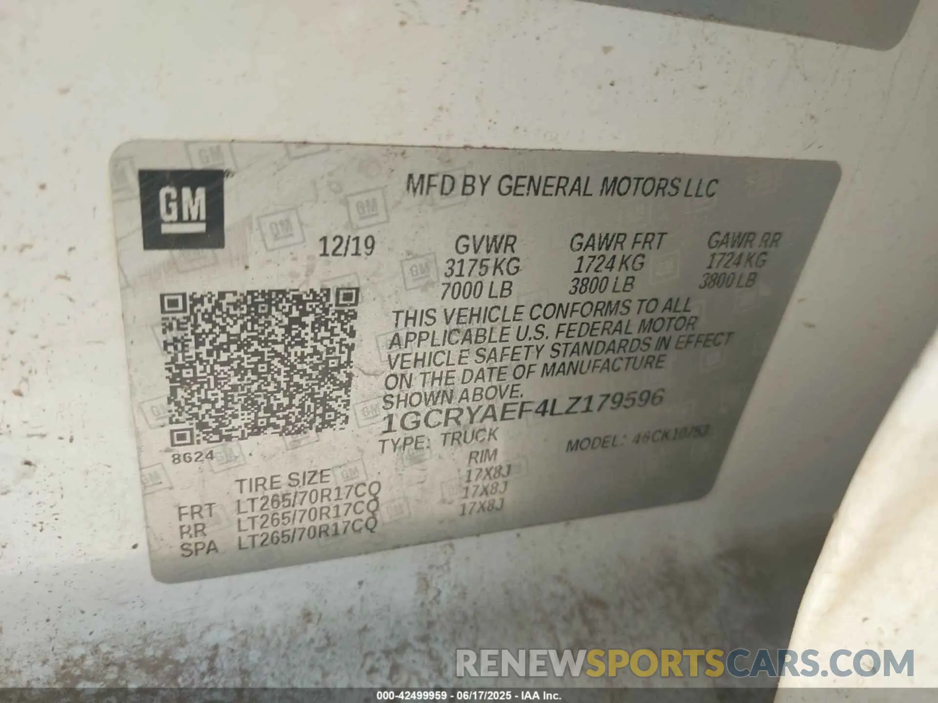 9 Photograph of a damaged car 1GCRYAEF4LZ179596 CHEVROLET SILVERADO 1500 2020