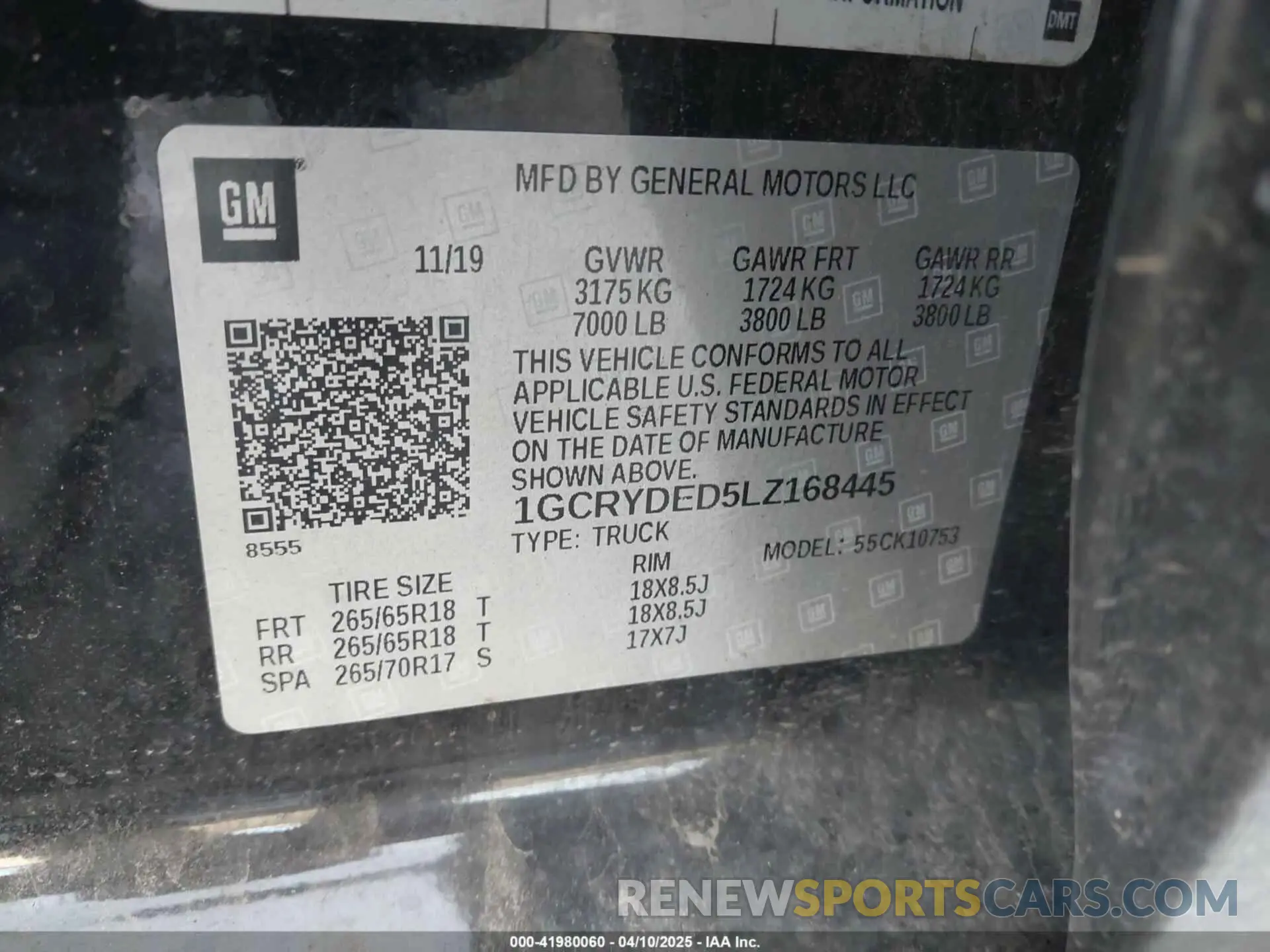 9 Фотография поврежденного автомобиля 1GCRYDED5LZ168445 CHEVROLET SILVERADO 1500 2020