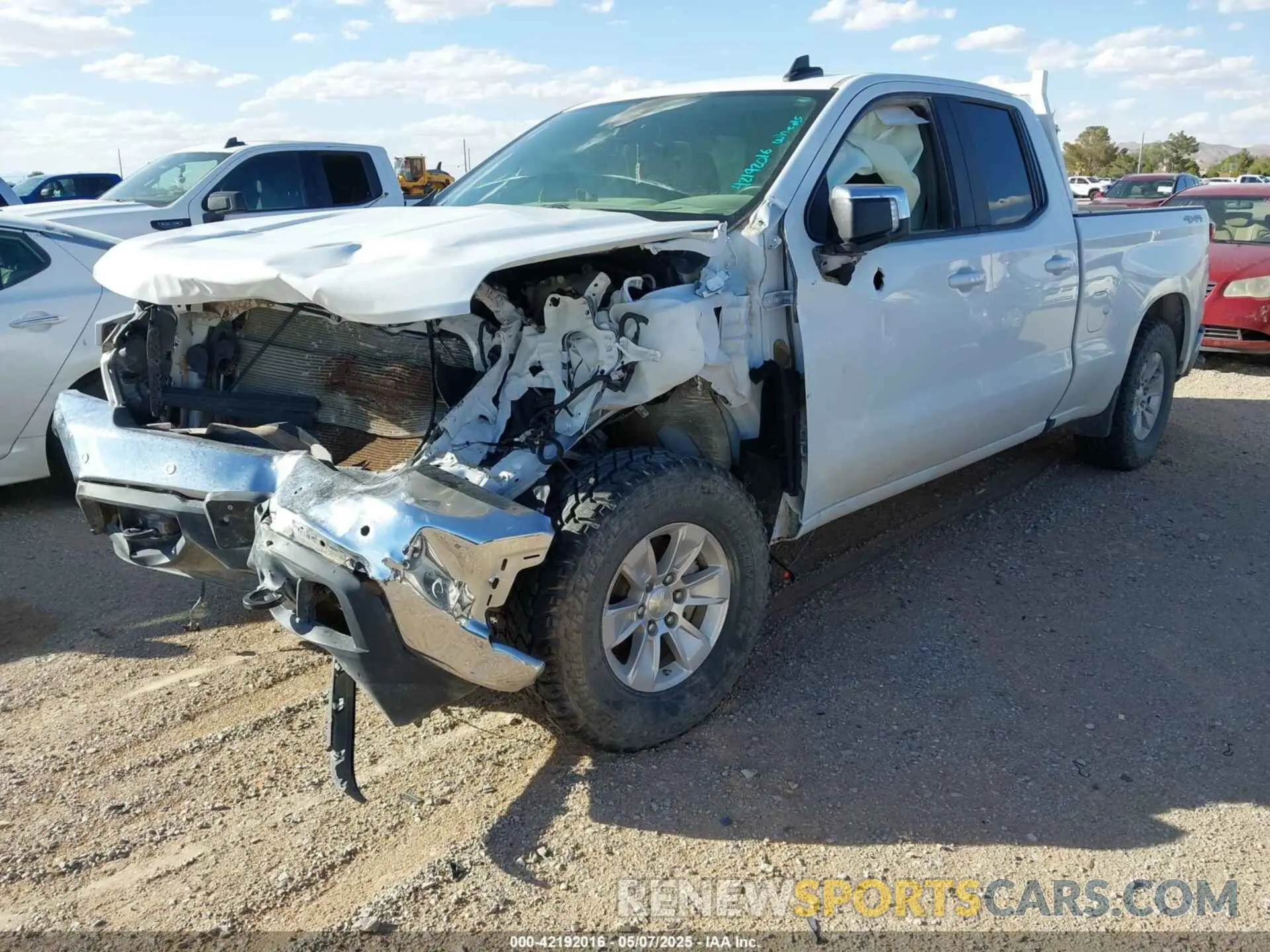 2 Photograph of a damaged car 1GCRYDED7LZ159245 CHEVROLET SILVERADO 1500 2020