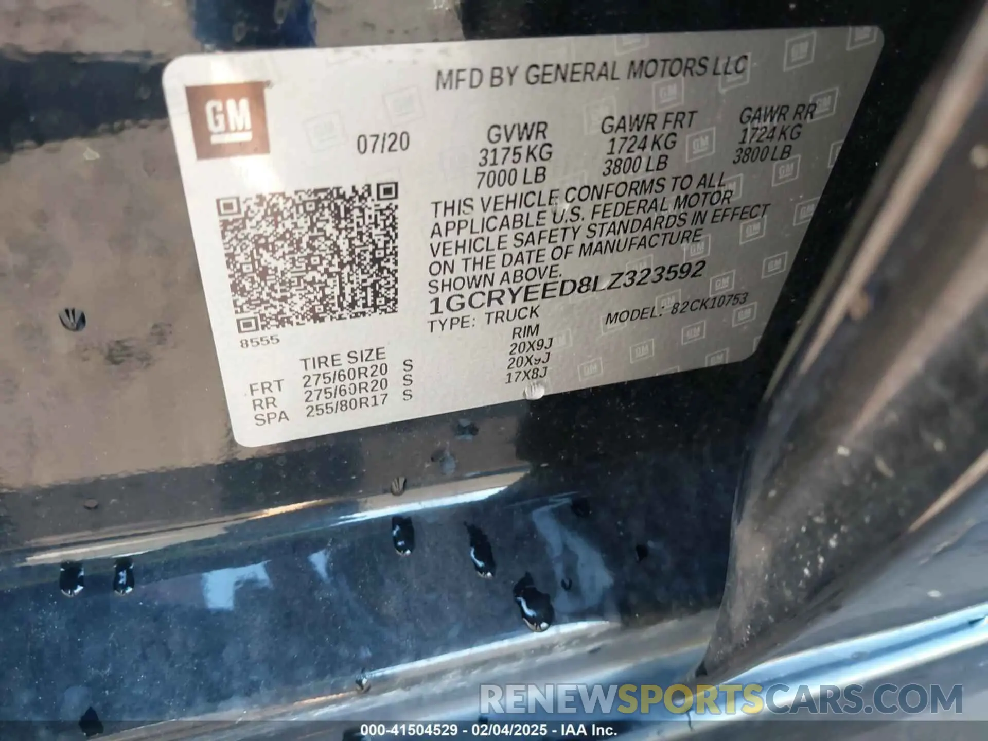 9 Фотография поврежденного автомобиля 1GCRYEED8LZ323592 CHEVROLET SILVERADO 1500 2020