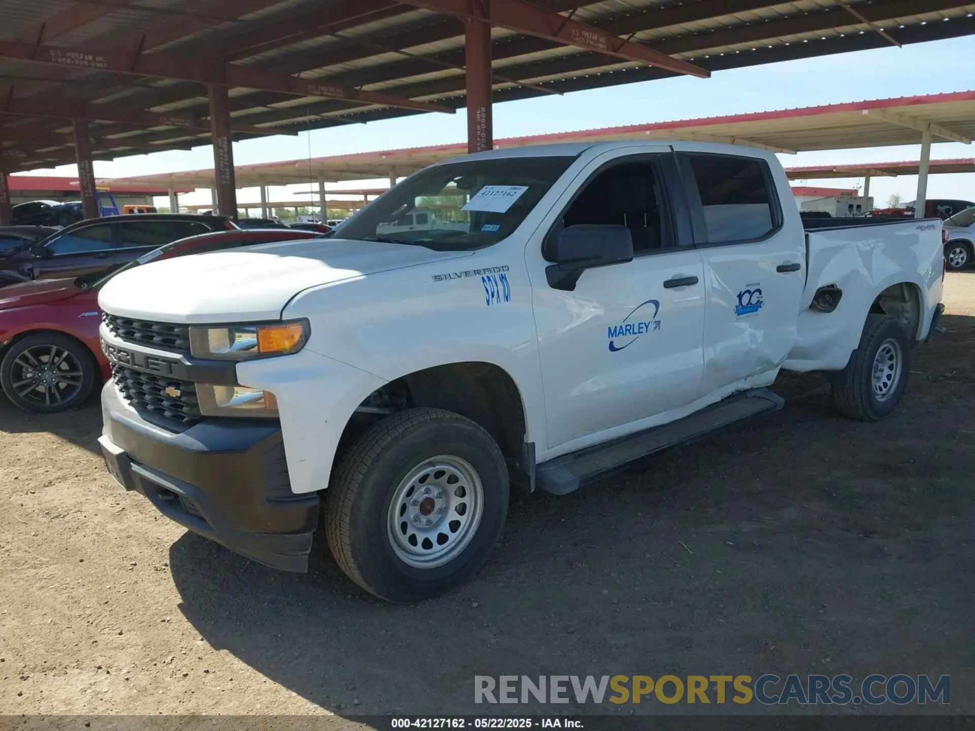 2 Photograph of a damaged car 1GCUYAEF1LZ165892 CHEVROLET SILVERADO 1500 2020