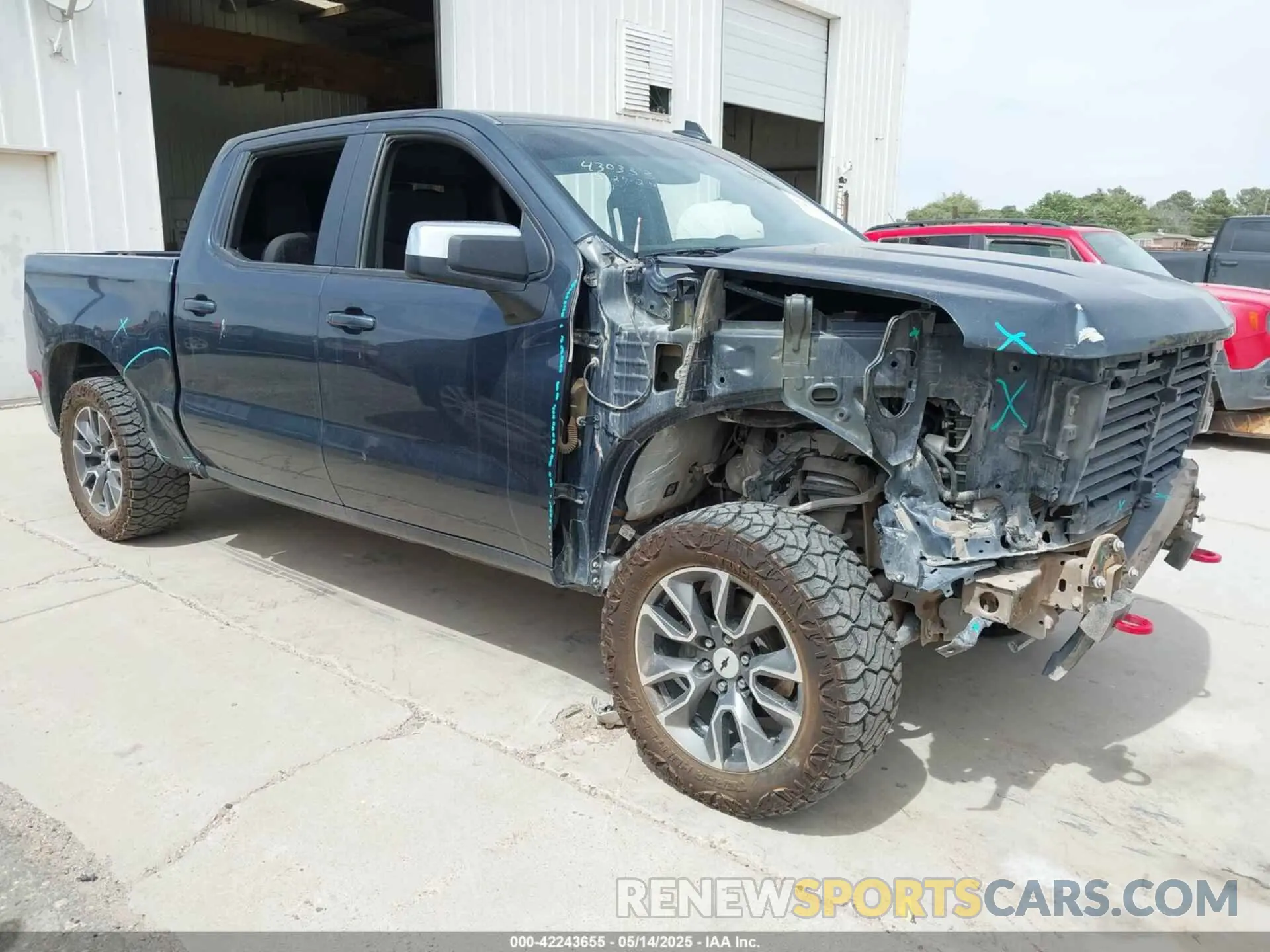 1 Фотография поврежденного автомобиля 1GCUYDEDXLZ225748 CHEVROLET SILVERADO 1500 2020