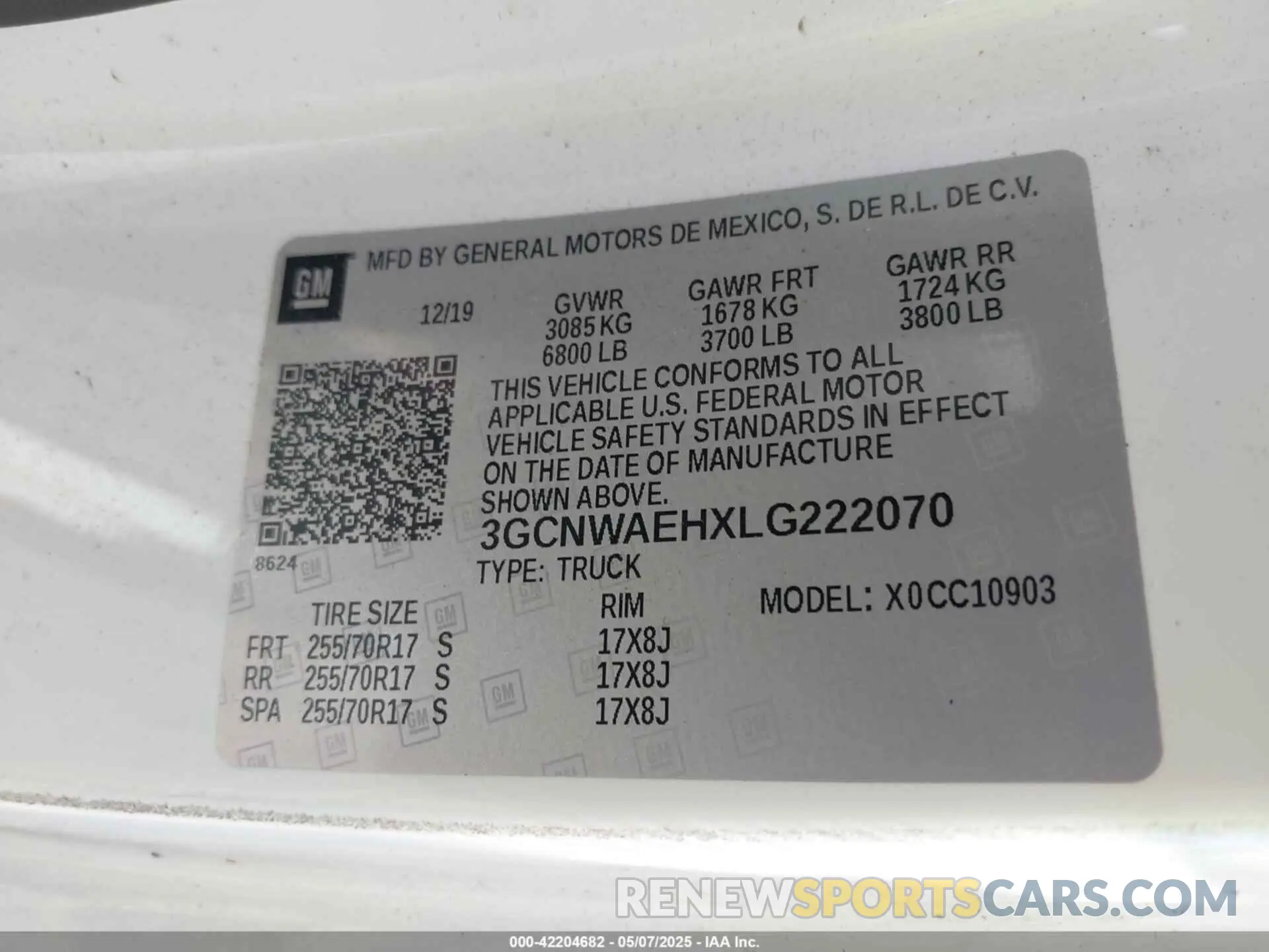 9 Photograph of a damaged car 3GCNWAEHXLG222070 CHEVROLET SILVERADO 1500 2020