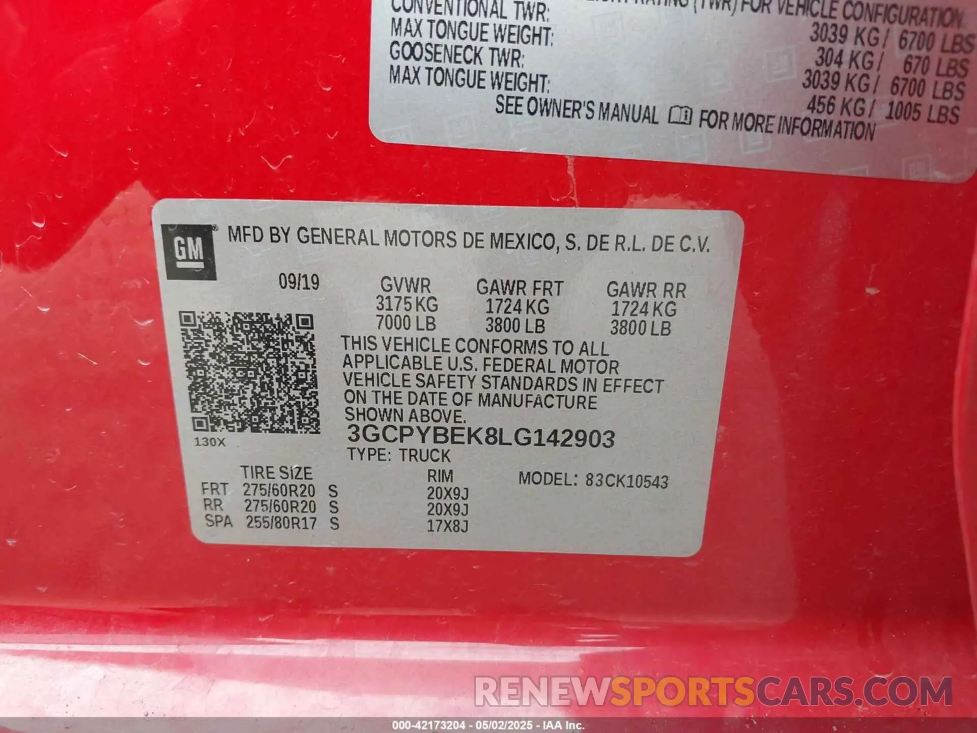 9 Фотография поврежденного автомобиля 3GCPYBEK8LG142903 CHEVROLET SILVERADO 1500 2020