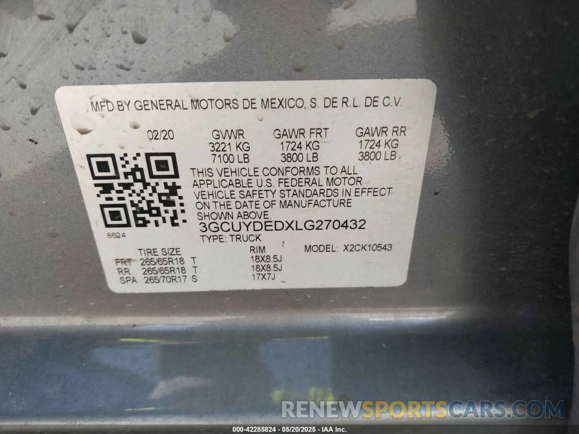 9 Photograph of a damaged car 3GCUYDEDXLG270432 CHEVROLET SILVERADO 1500 2020