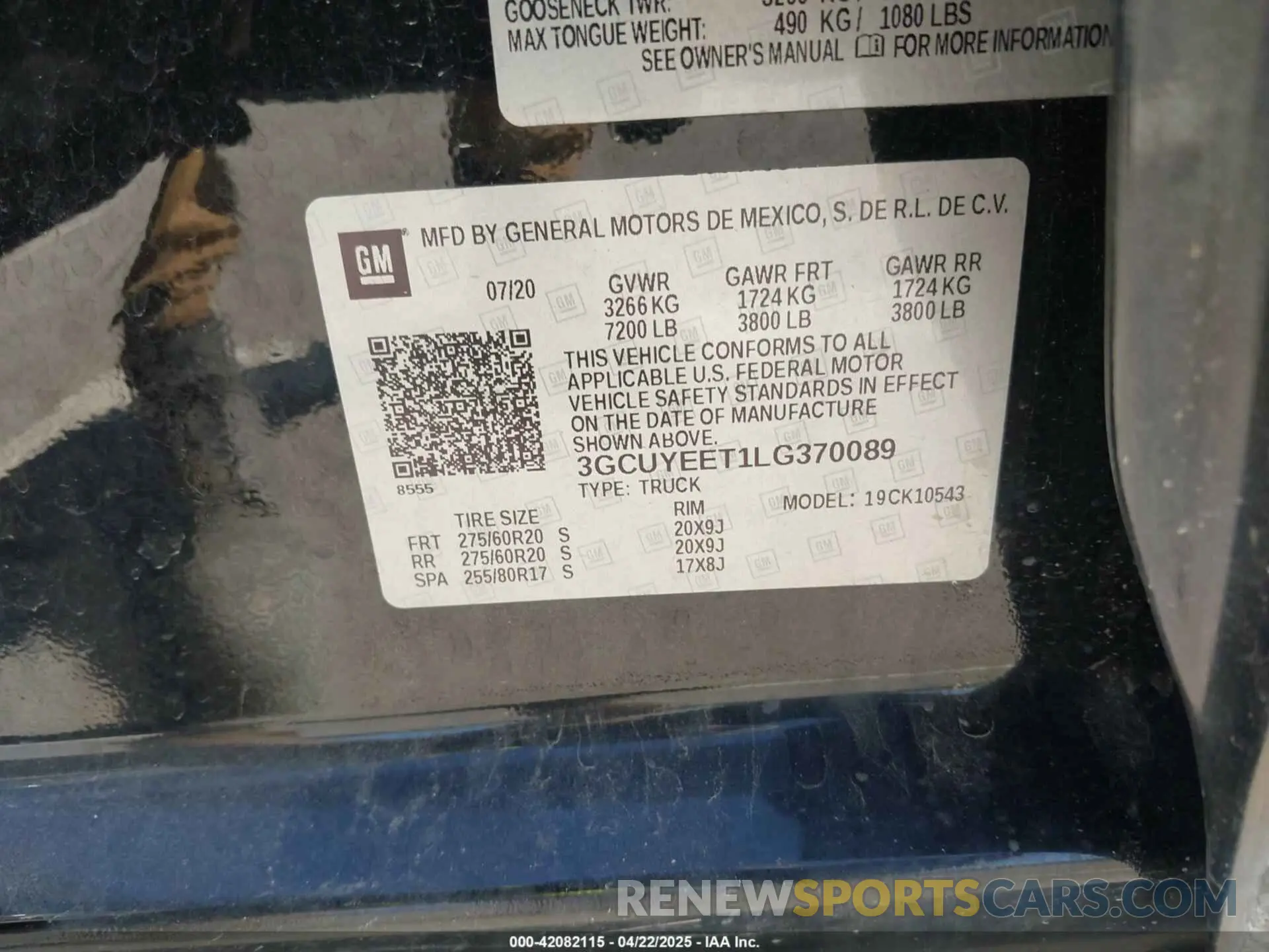 9 Photograph of a damaged car 3GCUYEET1LG370089 CHEVROLET SILVERADO 1500 2020