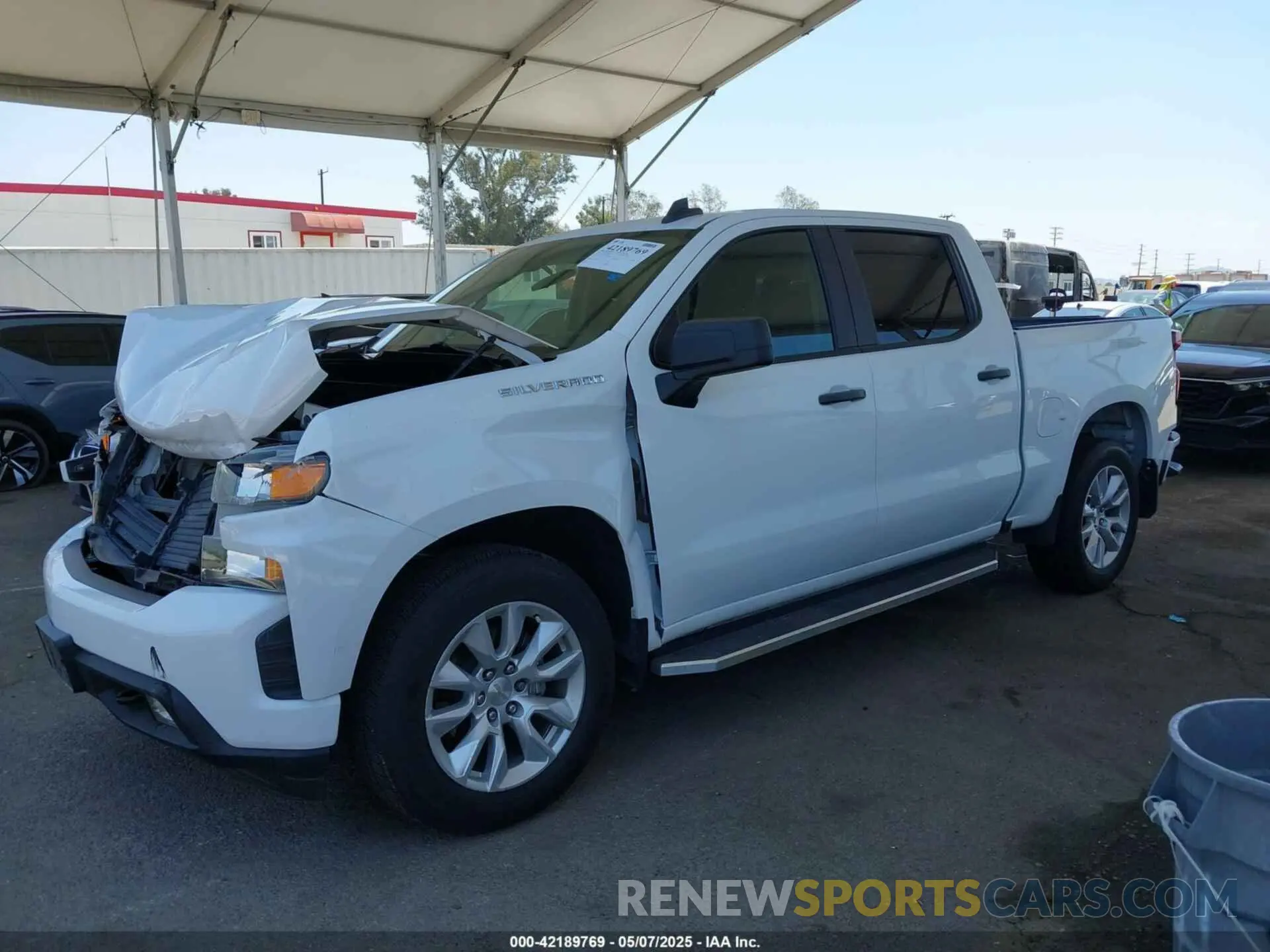 13 Фотография поврежденного автомобиля 1GCPWBEK9MZ218801 CHEVROLET SILVERADO 1500 2021