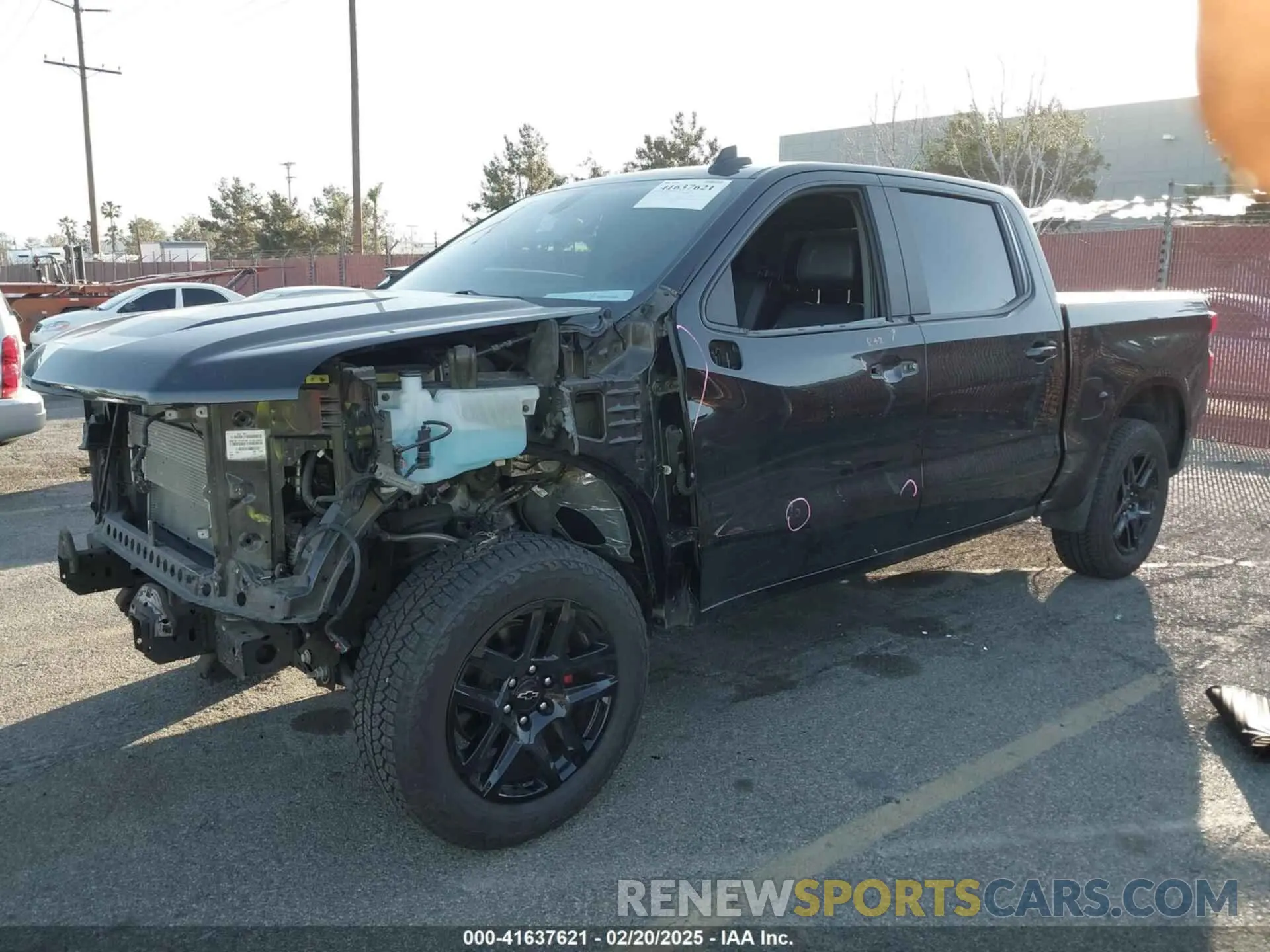 2 Photograph of a damaged car 1GCPWCED4MZ437284 CHEVROLET SILVERADO 1500 2021