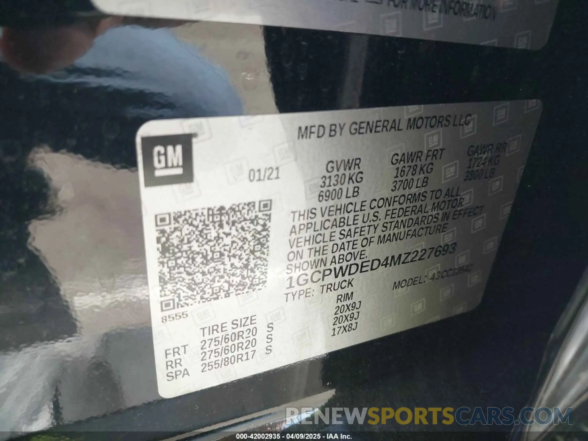 9 Photograph of a damaged car 1GCPWDED4MZ227693 CHEVROLET SILVERADO 1500 2021