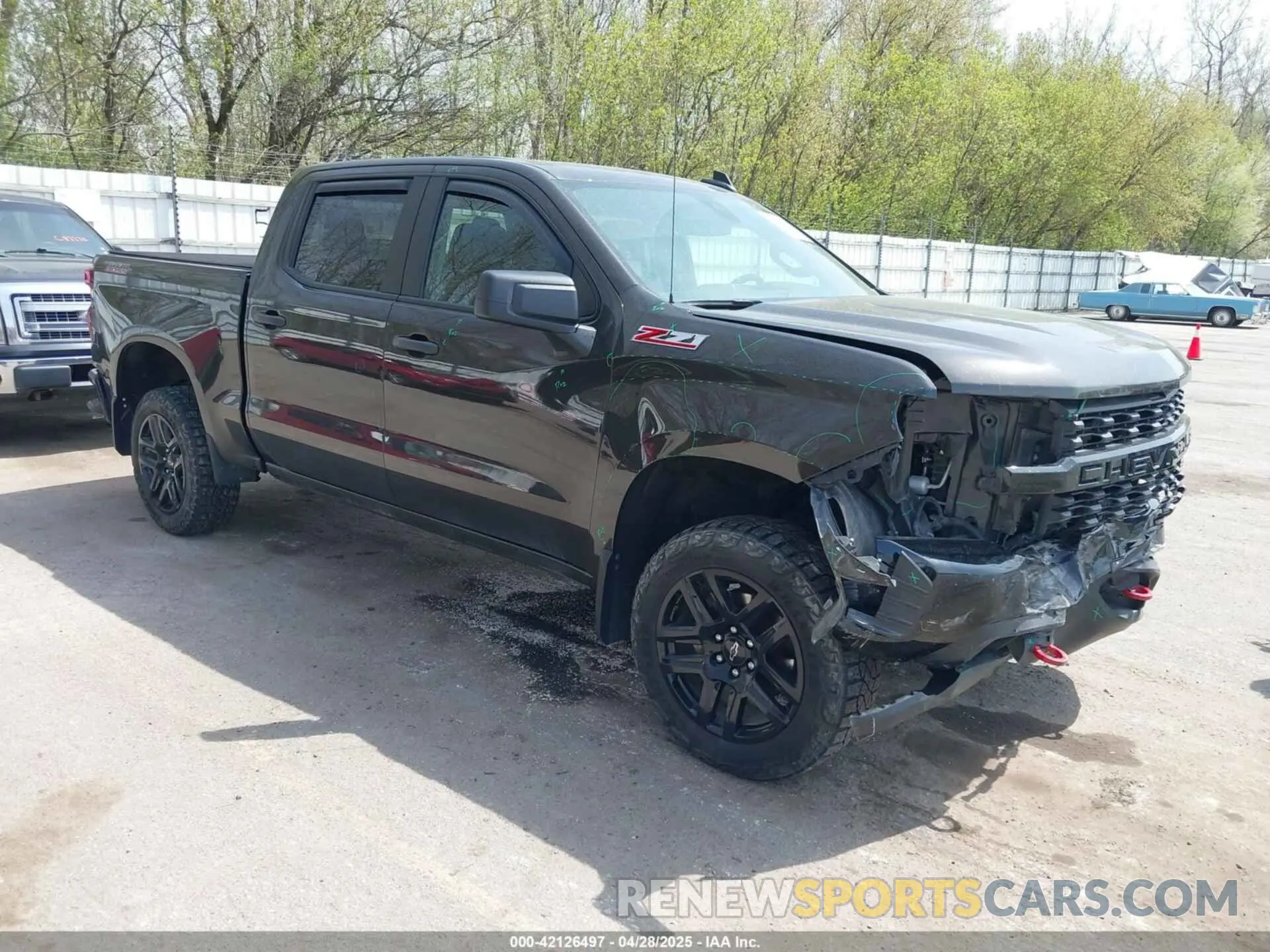 1 Photograph of a damaged car 1GCPYCEF1MZ271205 CHEVROLET SILVERADO 1500 2021