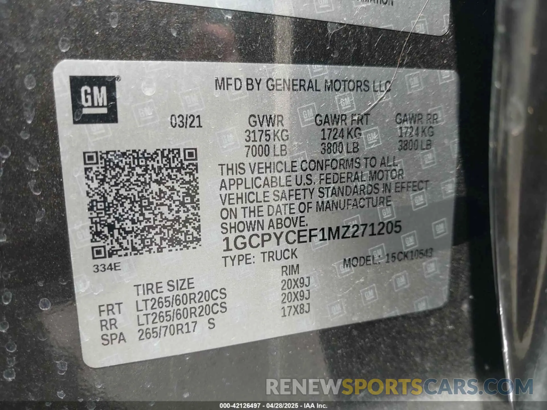 9 Photograph of a damaged car 1GCPYCEF1MZ271205 CHEVROLET SILVERADO 1500 2021
