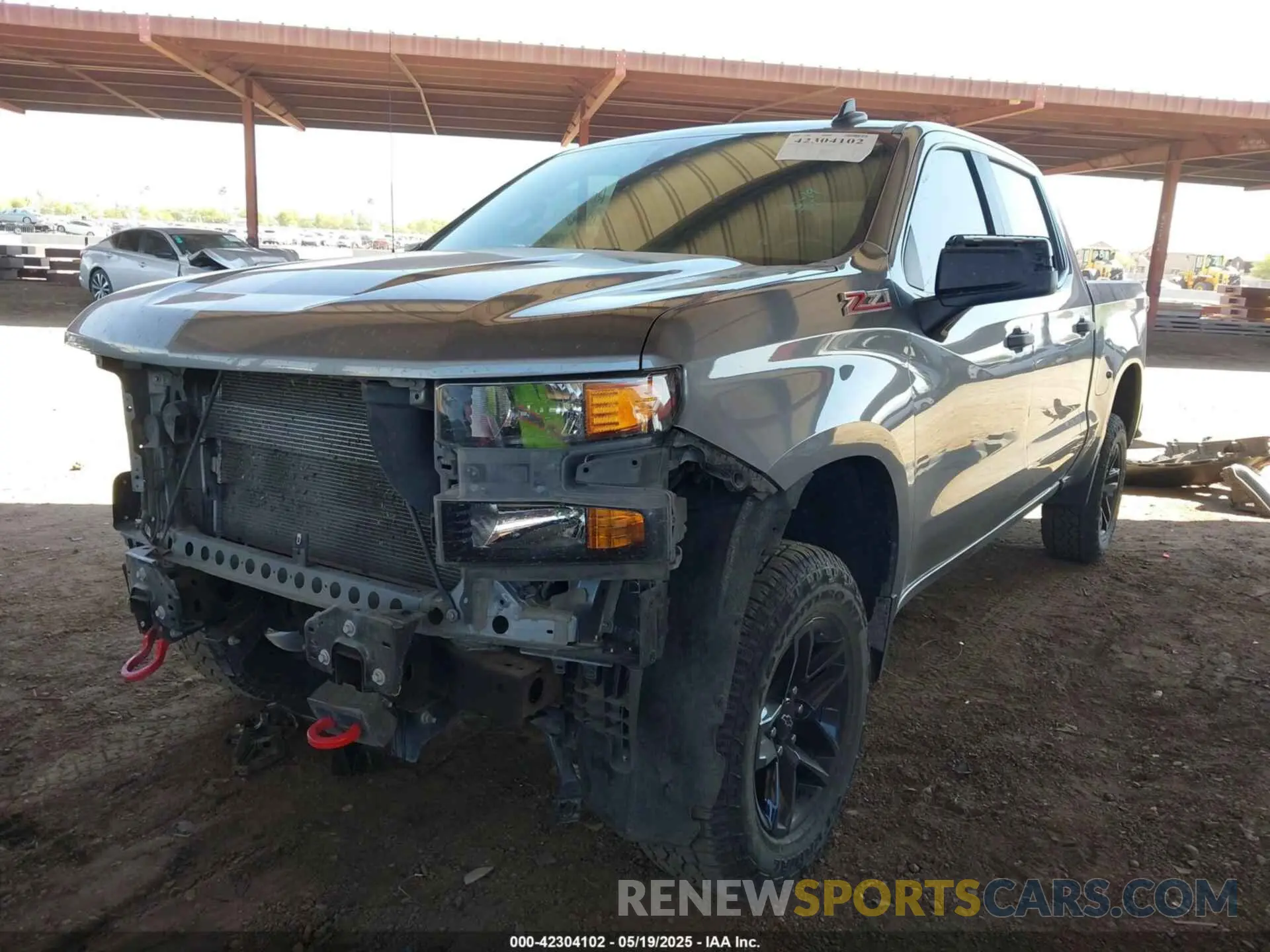 2 Photograph of a damaged car 1GCPYCEF5MZ260045 CHEVROLET SILVERADO 1500 2021