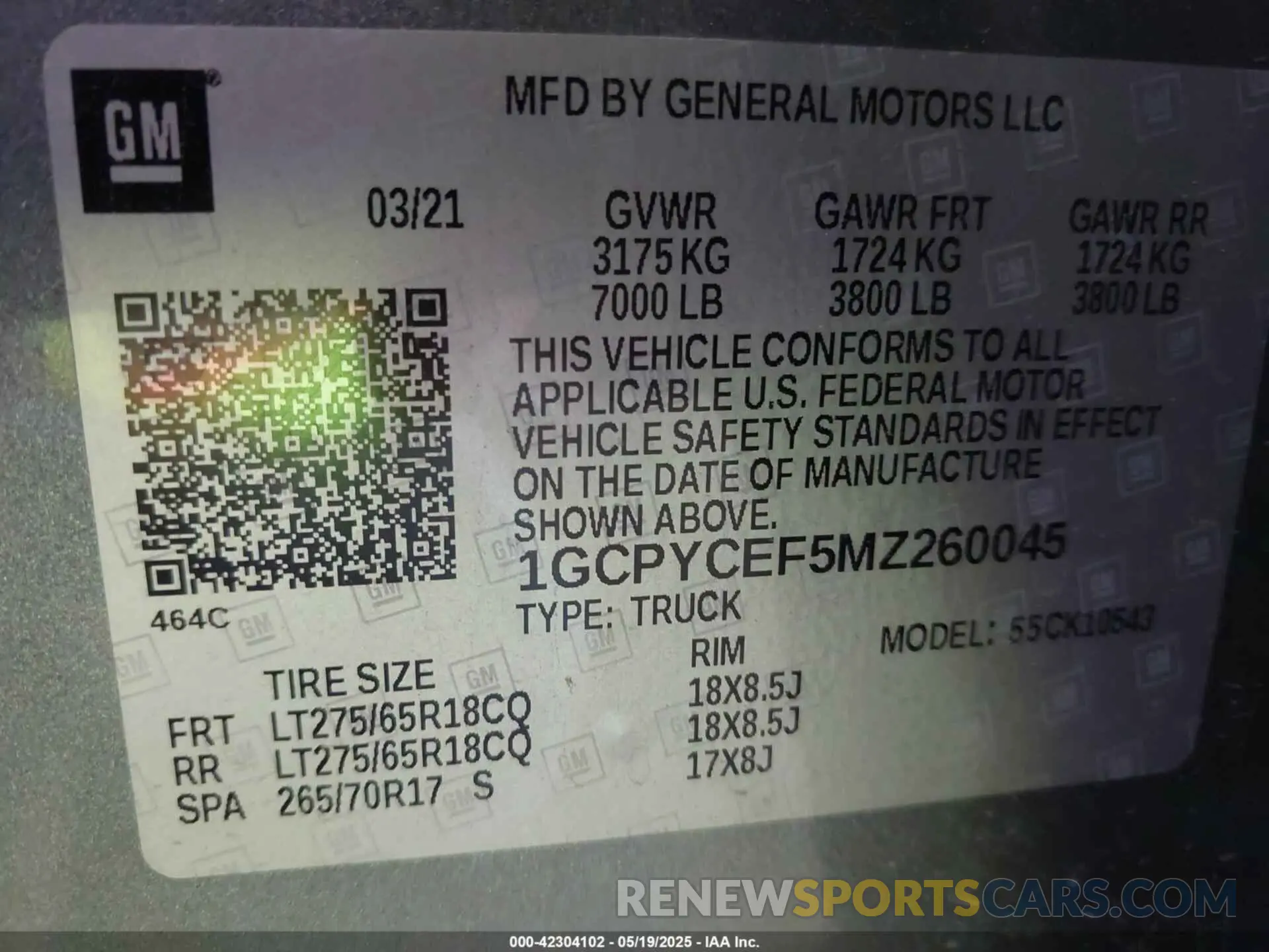 9 Photograph of a damaged car 1GCPYCEF5MZ260045 CHEVROLET SILVERADO 1500 2021