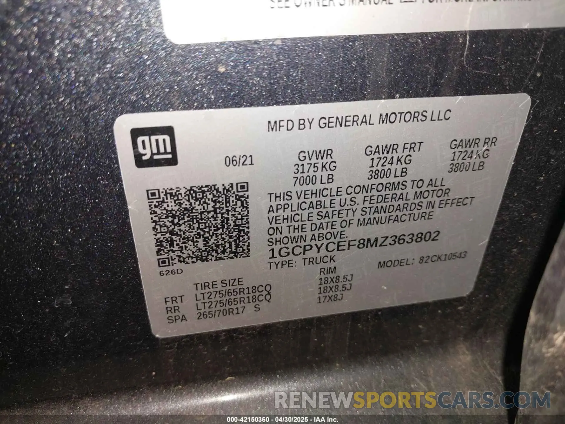 9 Фотография поврежденного автомобиля 1GCPYCEF8MZ363802 CHEVROLET SILVERADO 1500 2021