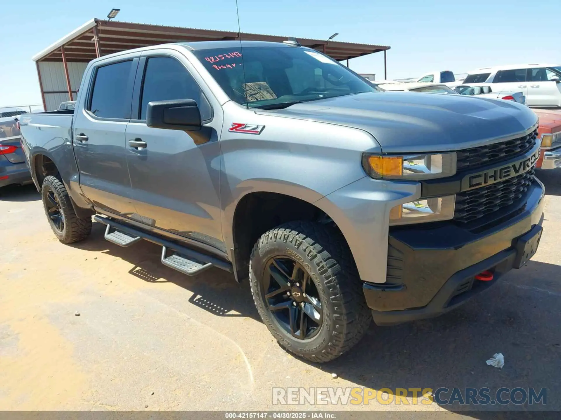 1 Photograph of a damaged car 1GCPYCEFXMZ246125 CHEVROLET SILVERADO 1500 2021