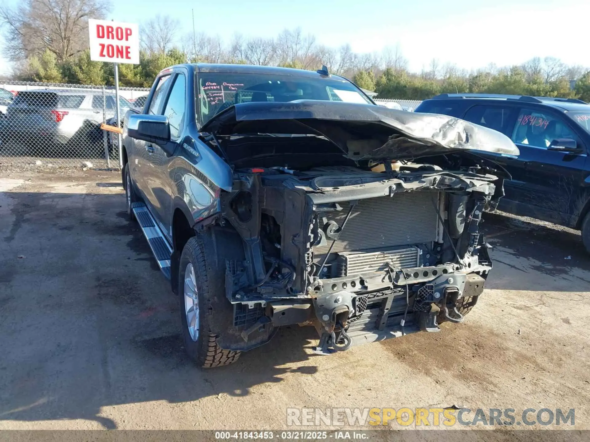 1 Photograph of a damaged car 1GCPYDEK8MZ148133 CHEVROLET SILVERADO 1500 2021