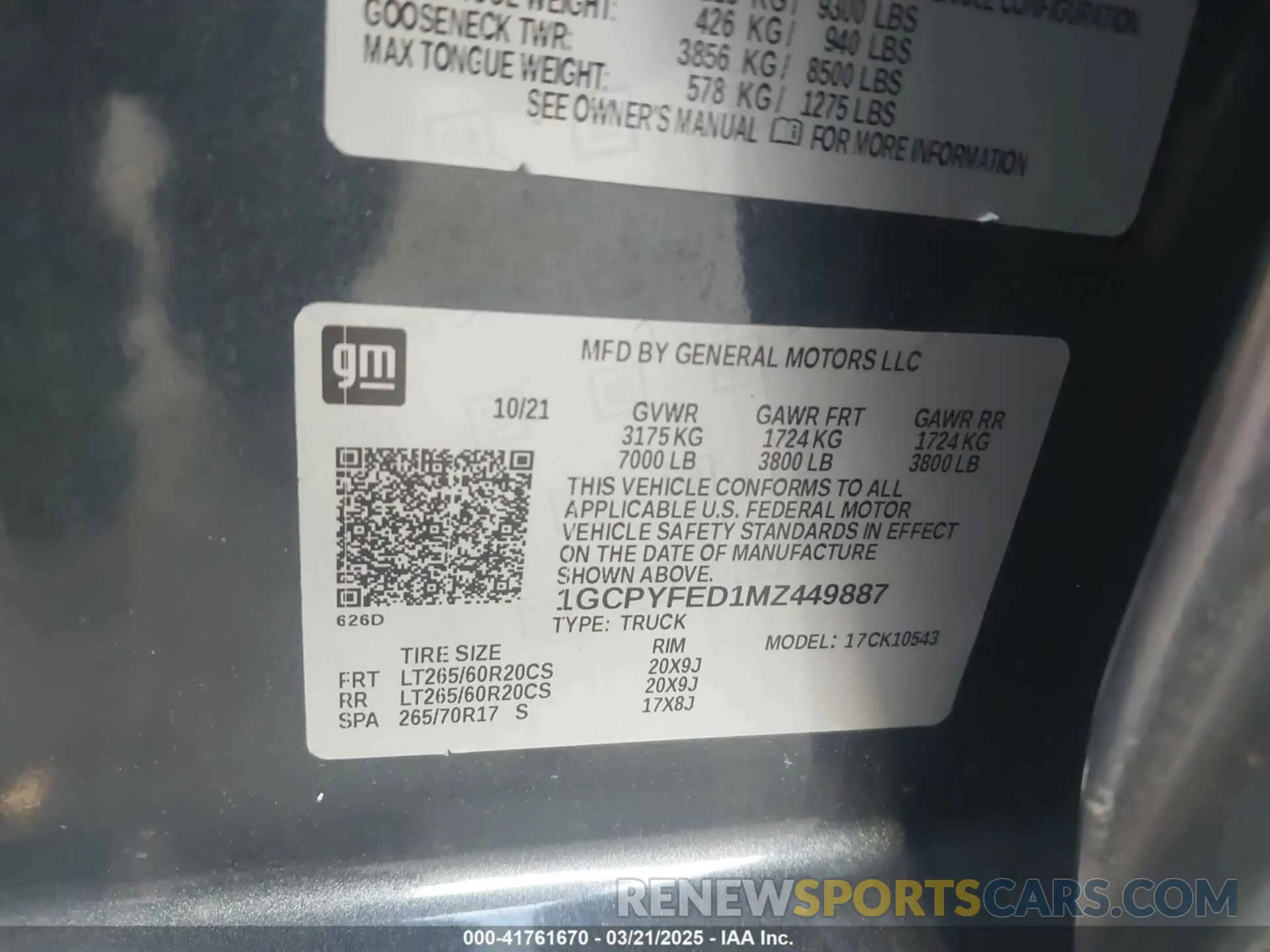 9 Фотография поврежденного автомобиля 1GCPYFED1MZ449887 CHEVROLET SILVERADO 1500 2021