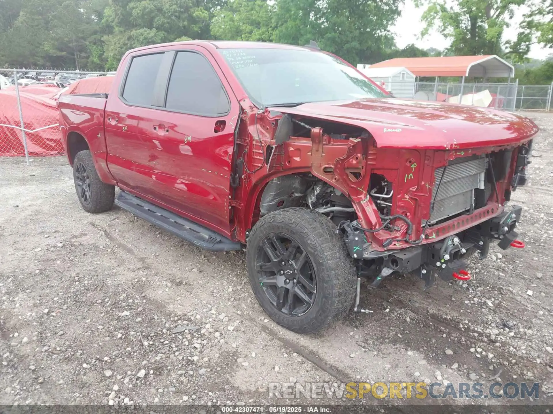 1 Photograph of a damaged car 1GCPYFED3MZ402442 CHEVROLET SILVERADO 1500 2021