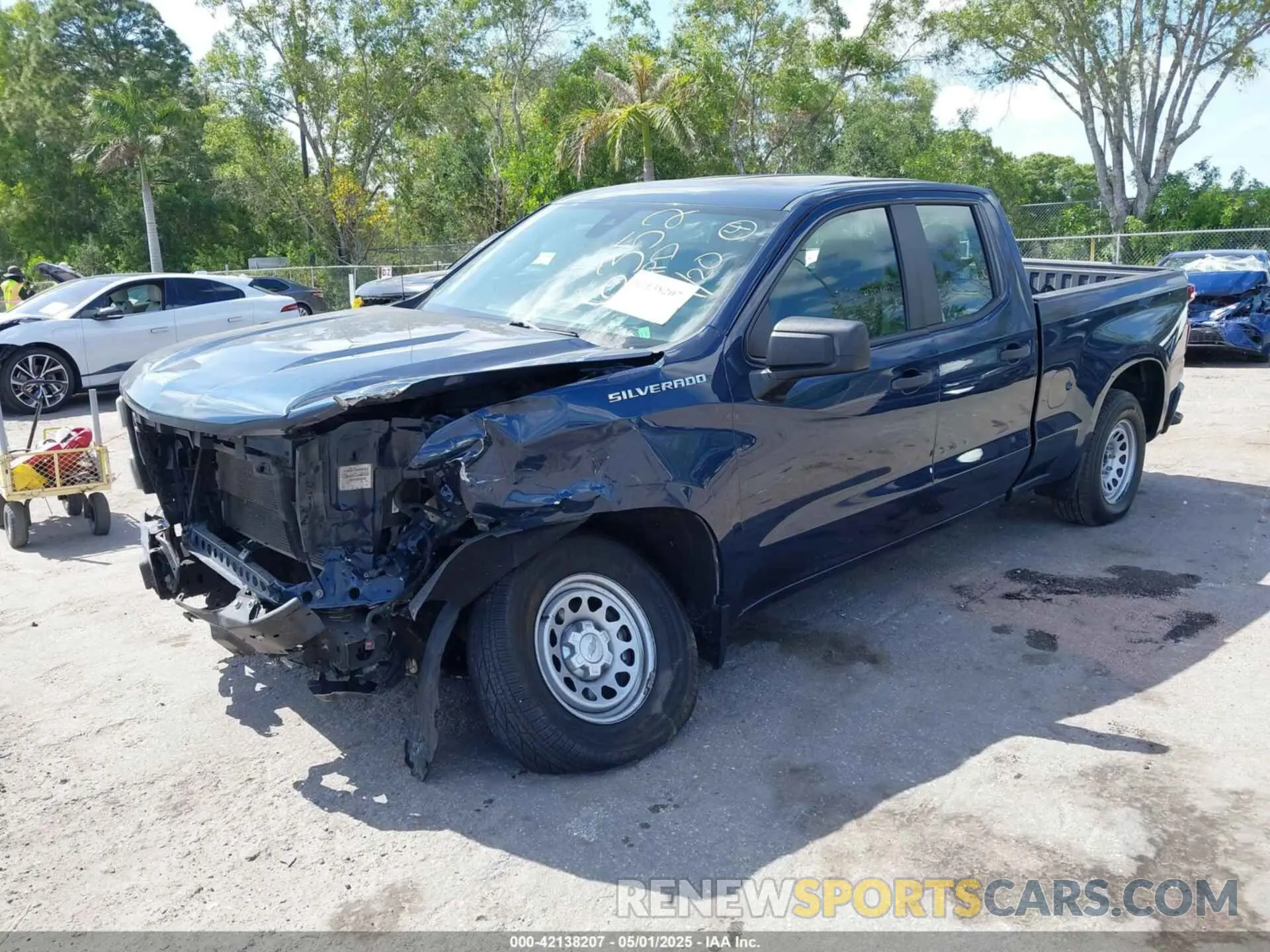 2 Photograph of a damaged car 1GCRWAEH2MZ206352 CHEVROLET SILVERADO 1500 2021