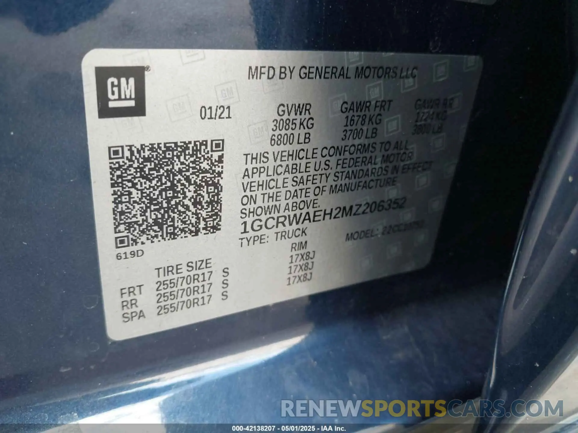 9 Photograph of a damaged car 1GCRWAEH2MZ206352 CHEVROLET SILVERADO 1500 2021