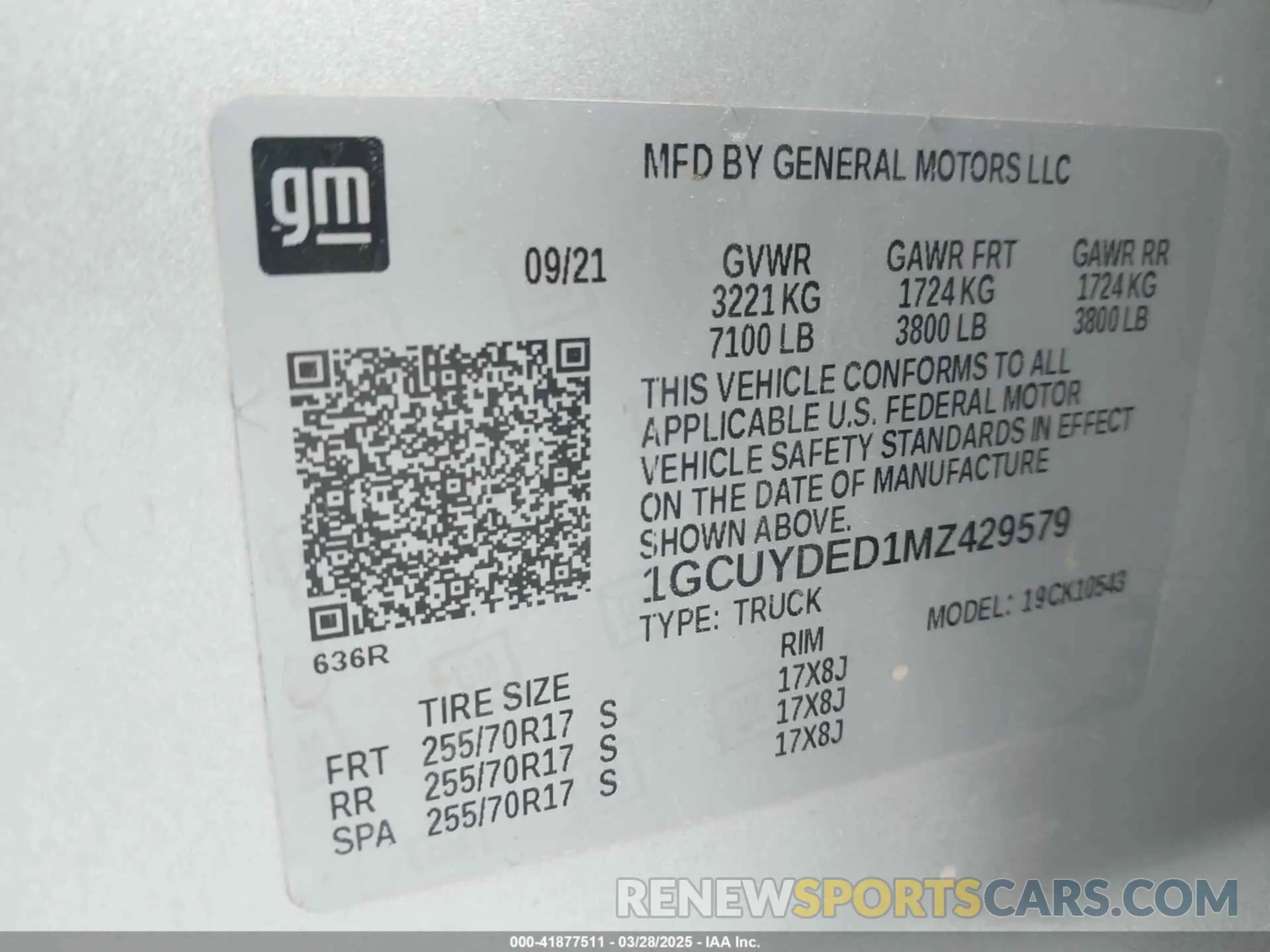 9 Фотография поврежденного автомобиля 1GCUYDED1MZ429579 CHEVROLET SILVERADO 1500 2021