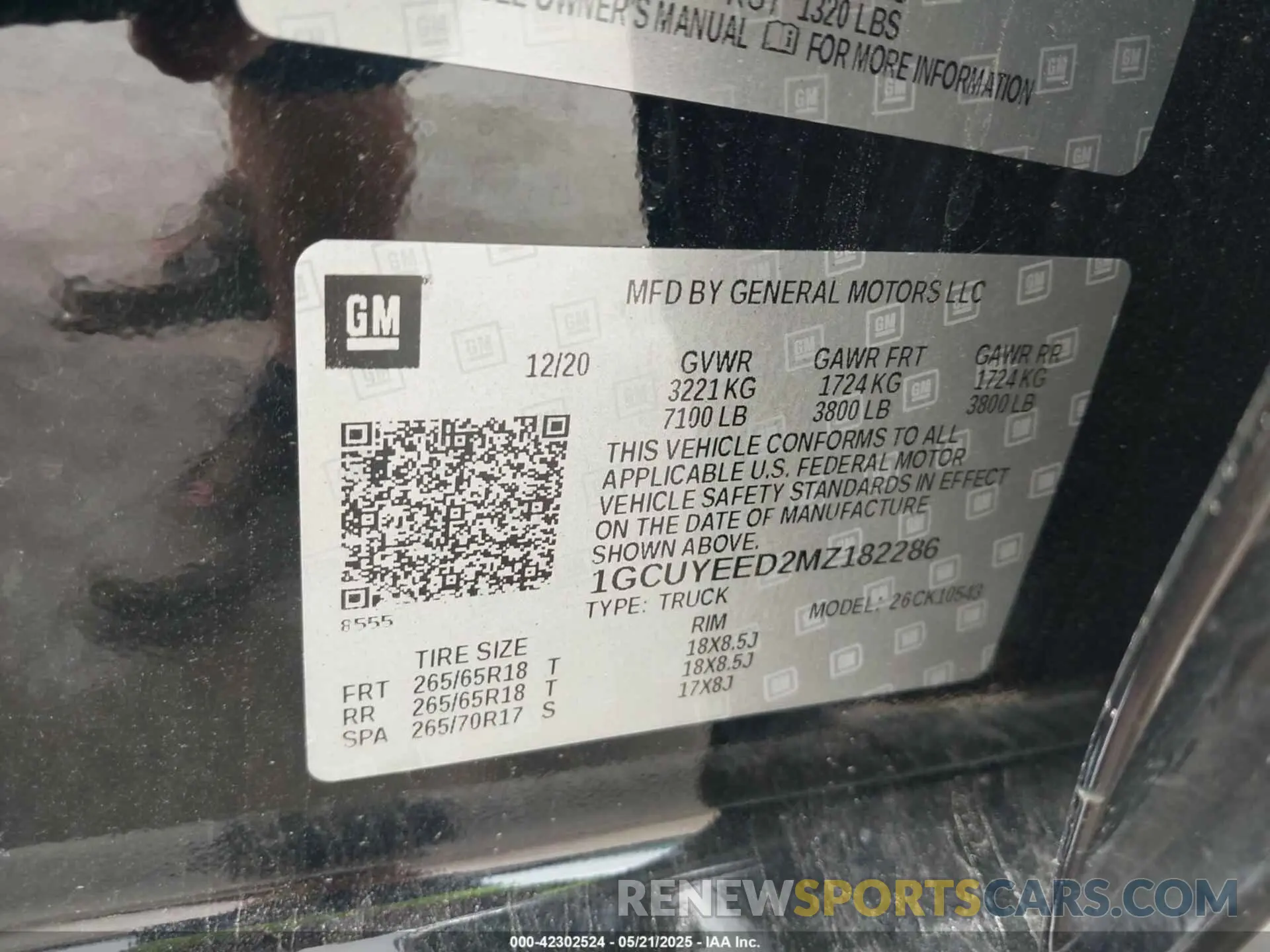 9 Фотография поврежденного автомобиля 1GCUYEED2MZ182286 CHEVROLET SILVERADO 1500 2021