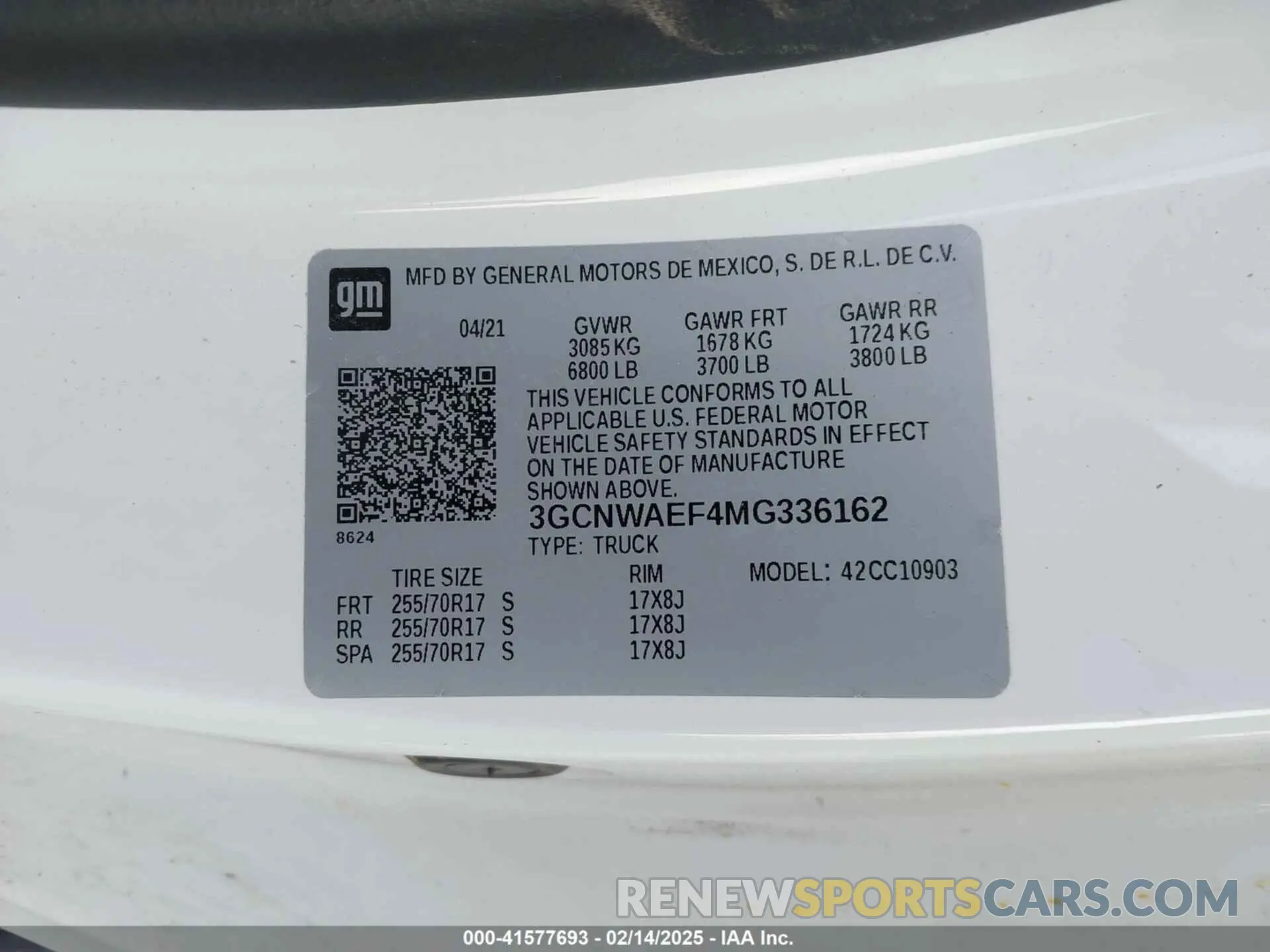 9 Фотография поврежденного автомобиля 3GCNWAEF4MG336162 CHEVROLET SILVERADO 1500 2021