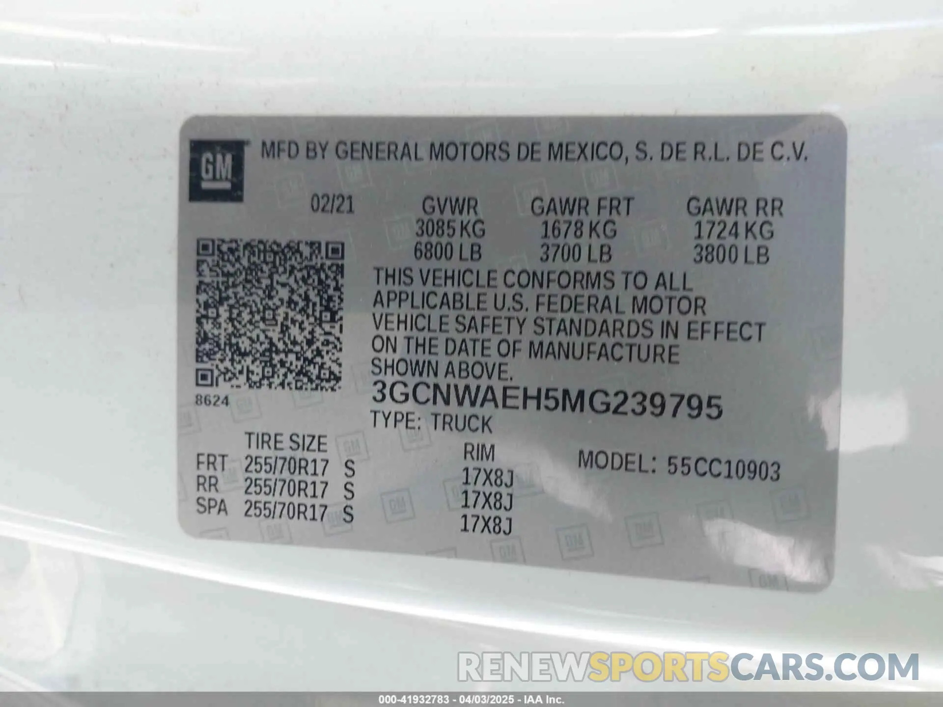 9 Фотография поврежденного автомобиля 3GCNWAEH5MG239795 CHEVROLET SILVERADO 1500 2021